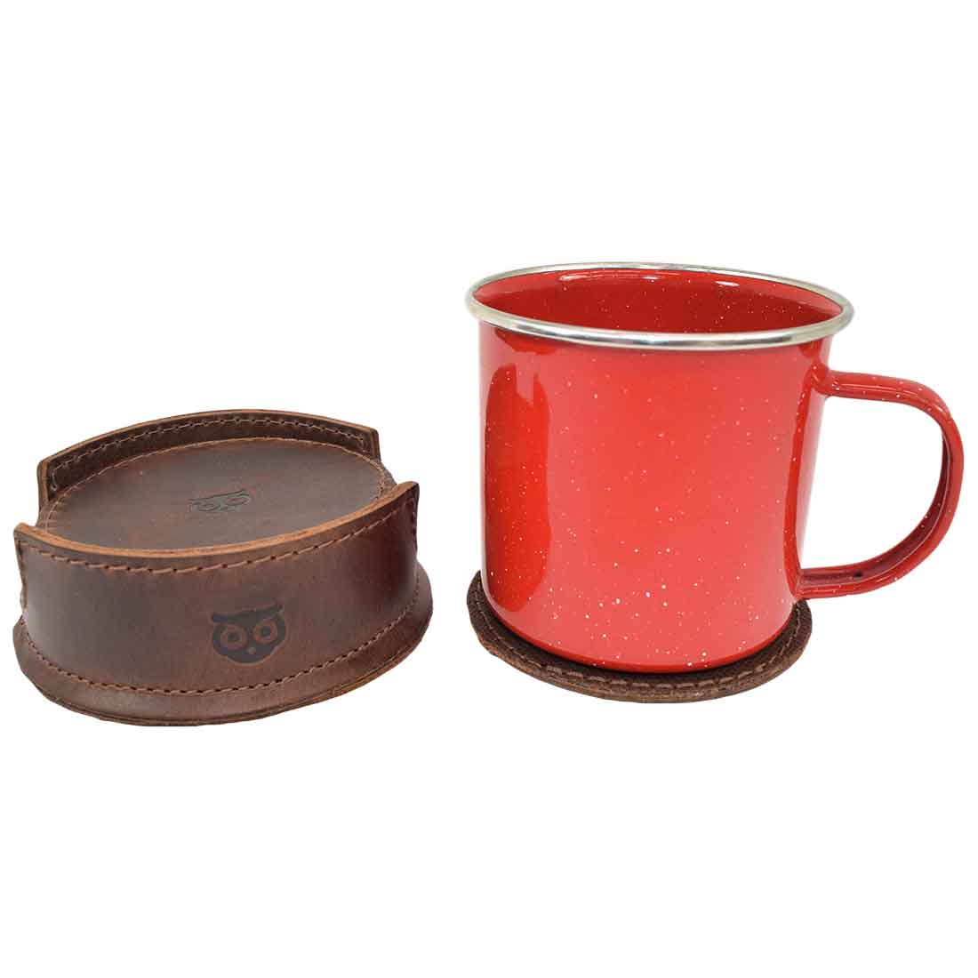 Owl Coaster (8-Pack) - Stockyard X 'The Leather Store'