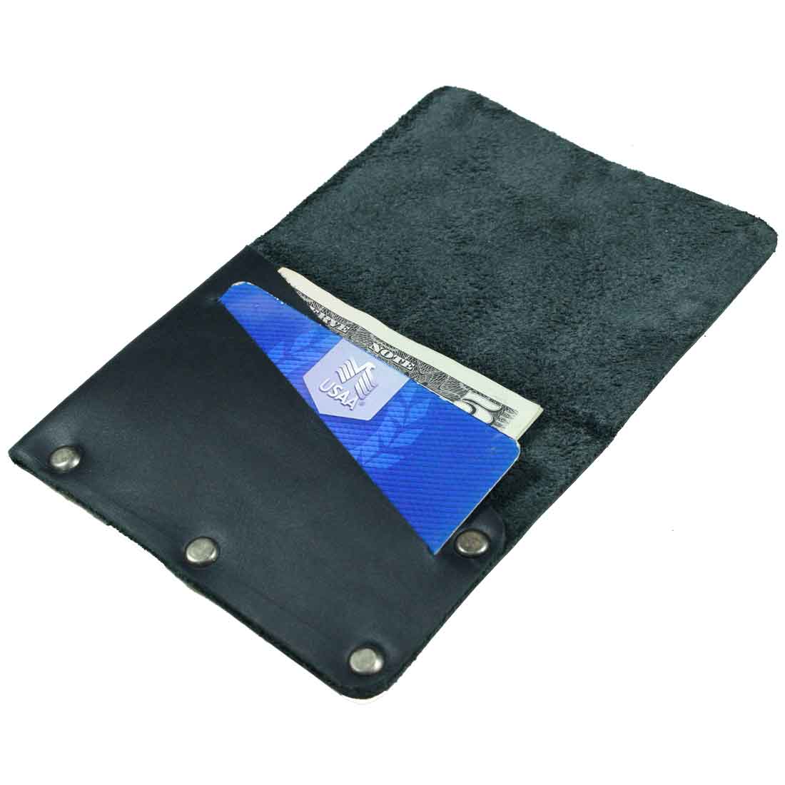 Riveted Rectangle Card Holder - Stockyard X 'The Leather Store'