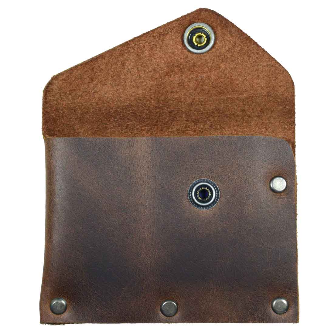 Riveted Card Holder with Snap - Stockyard X 'The Leather Store'