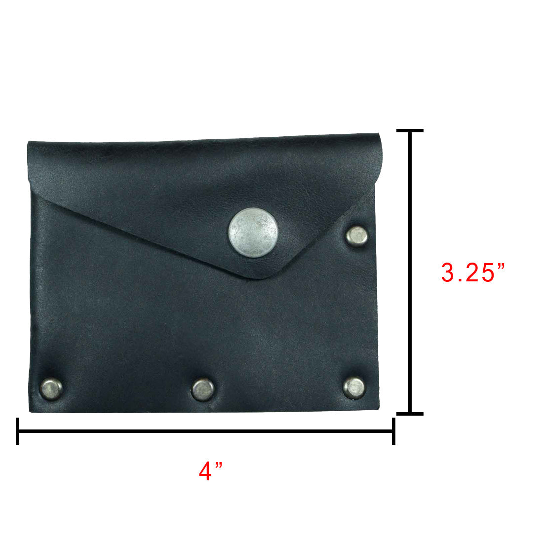 Riveted Card Holder with Snap - Stockyard X 'The Leather Store'