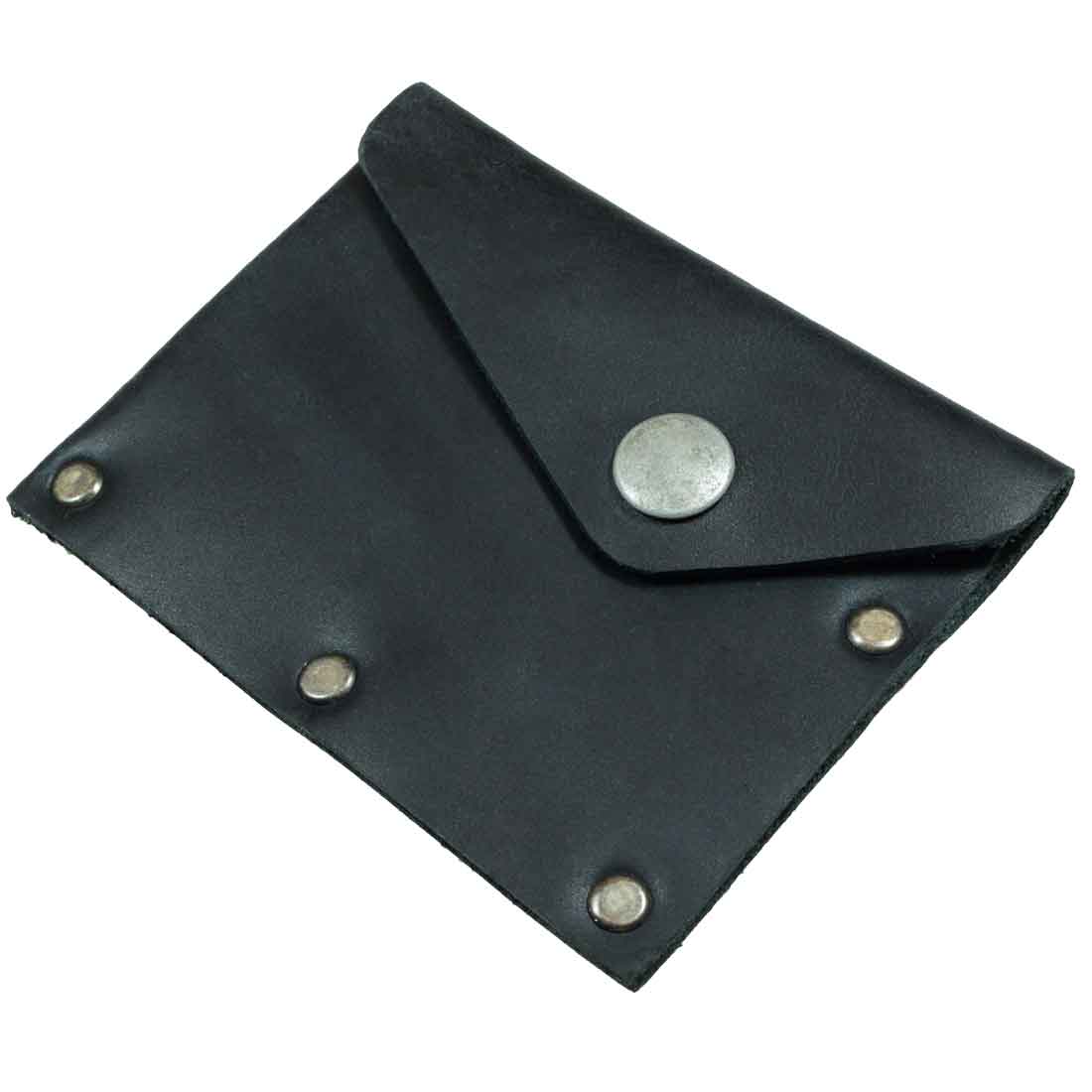 Riveted Card Holder with Snap - Stockyard X 'The Leather Store'