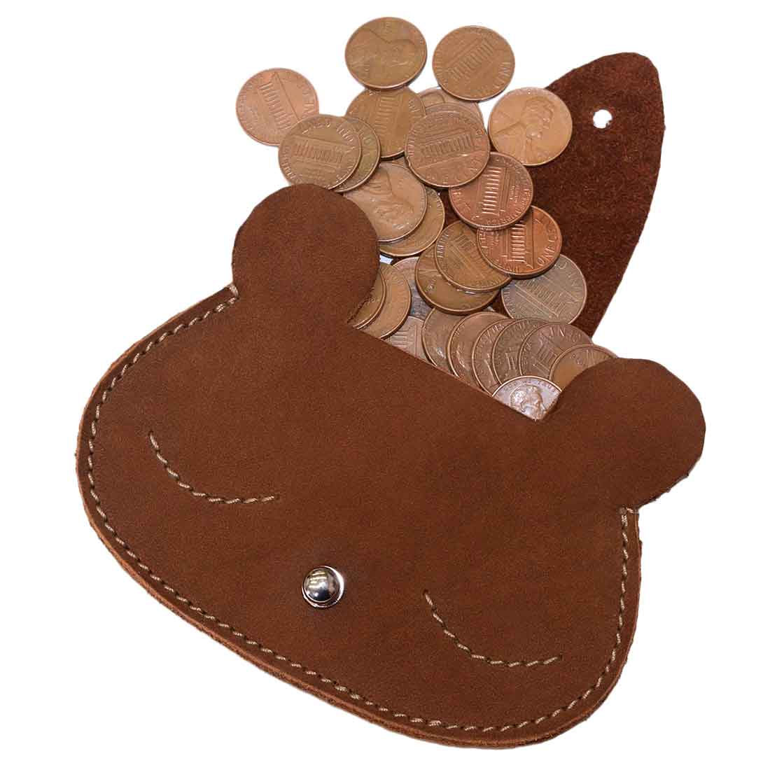 Sleepy Bear Coin Pouch - Stockyard X 'The Leather Store'