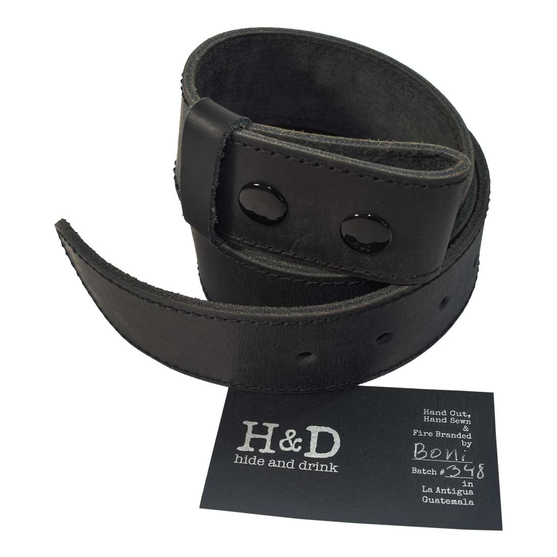Rustic Thick Leather Snap On Belt - Stockyard X 'The Leather Store'