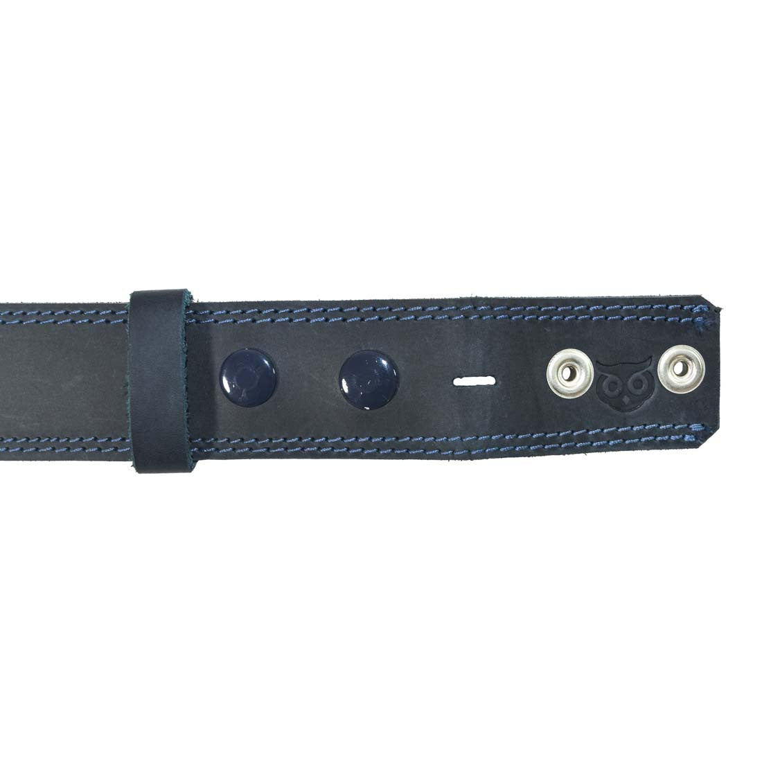 Men's Double Stitched Thick Leather Snap On Belt - Stockyard X 'The Leather Store'