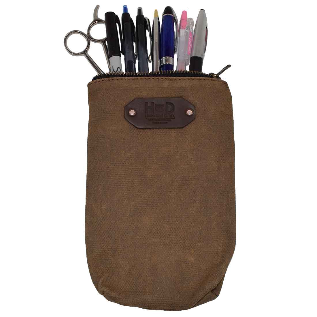 Waxed Canvas Scribbler Pouch - Stockyard X 'The Leather Store'