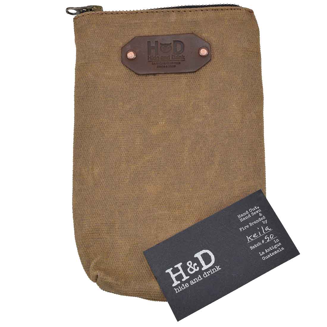 Waxed Canvas Scribbler Pouch - Stockyard X 'The Leather Store'