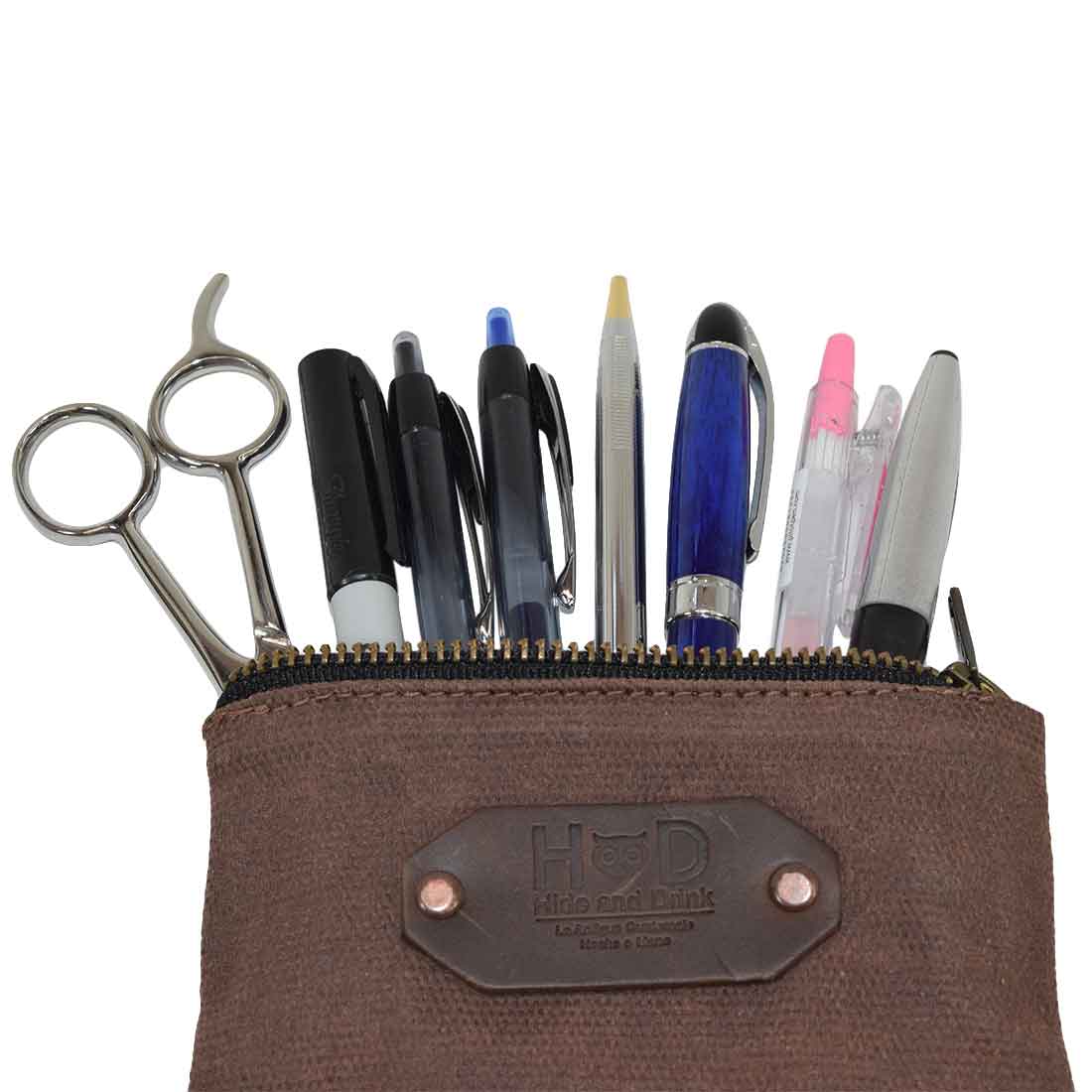 Waxed Canvas Scribbler Pouch - Stockyard X 'The Leather Store'