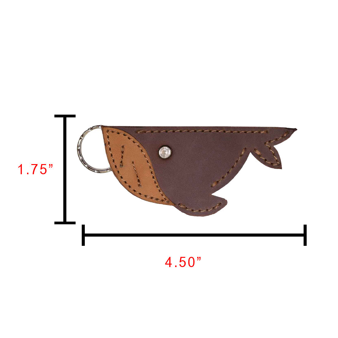 Whale Keychain - Stockyard X 'The Leather Store'