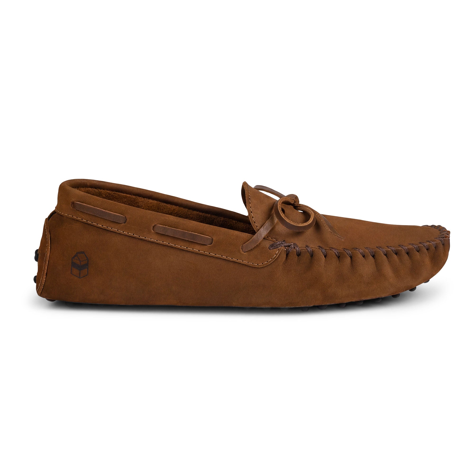 The Roadster Leather Driving Moccasins in rich brown, crafted from Full Grain Leather, showcasing small batch production by La Leche, featuring hand cut and hand sewn details. Artisan shoes designed and handmade in La Antigua Guatemala & Oaxaca Mexico.