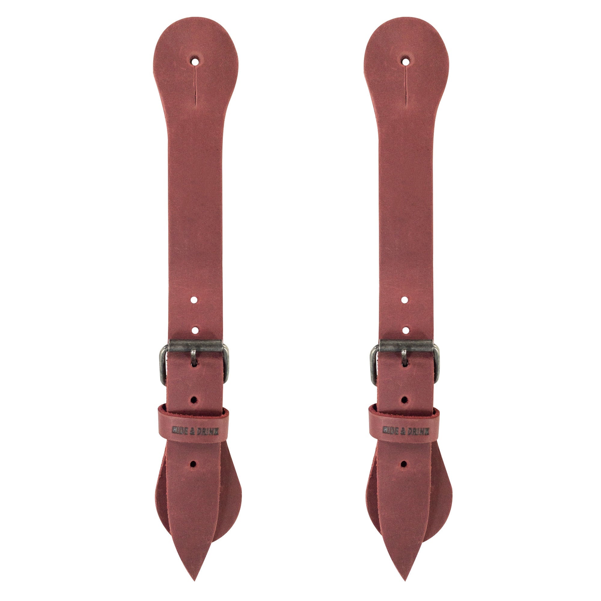 Hide & Drink's Ply Spur Straps (2 Pieces) - This artisan set of 2 Single Spur Straps is designed for secure fit on Cowboy, Men and Women's boots. Crafted from high-quality Full Grain Leather, perfect for Rodeo and Equestrian needs.