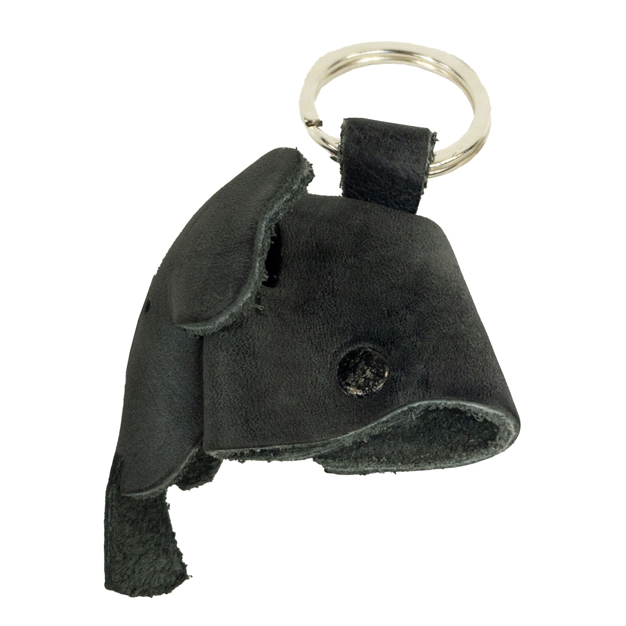Charming Full Grain Leather Animal Key Chain by Hide & Drink, designed in an elephant shape. This cute Critter Keychain is both a fob charm and a functional animal key holder charm pendant, crafted with excellence in La Antigua Guatemala.