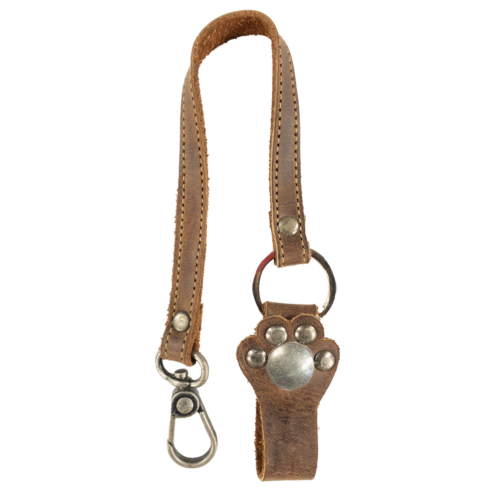 Stylish Paw Lanyard by Hide & Drink, featuring a leather design perfect for keeping your keys secure and organized. Ideal as a gift or accessory, this Full Grain Leather Paw Lanyard showcases small batch production and artisan craftsmanship, handcrafted in La Antigua Guatemala and Oaxaca Mexico.