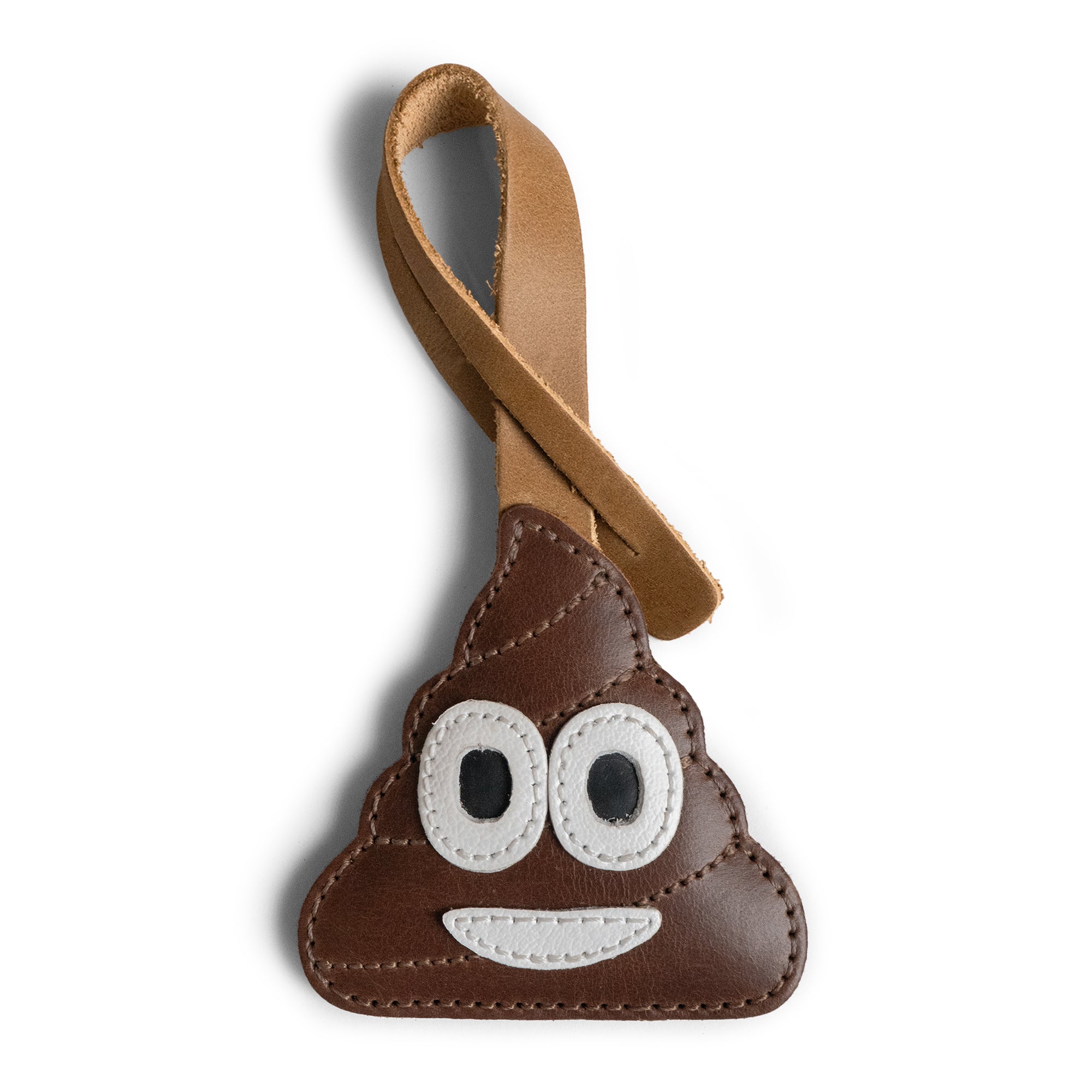 Poop Emoji Bag Charm by Hide & Drink features a fun and quirky poop emoji design, perfect as a charm for handbags and purses. This unique ornament, made from full grain leather, is part of a small batch production, hand cut and hand sewn with artisan craftsmanship, handmade in La Antigua Guatemala and Oaxaca Mexico.