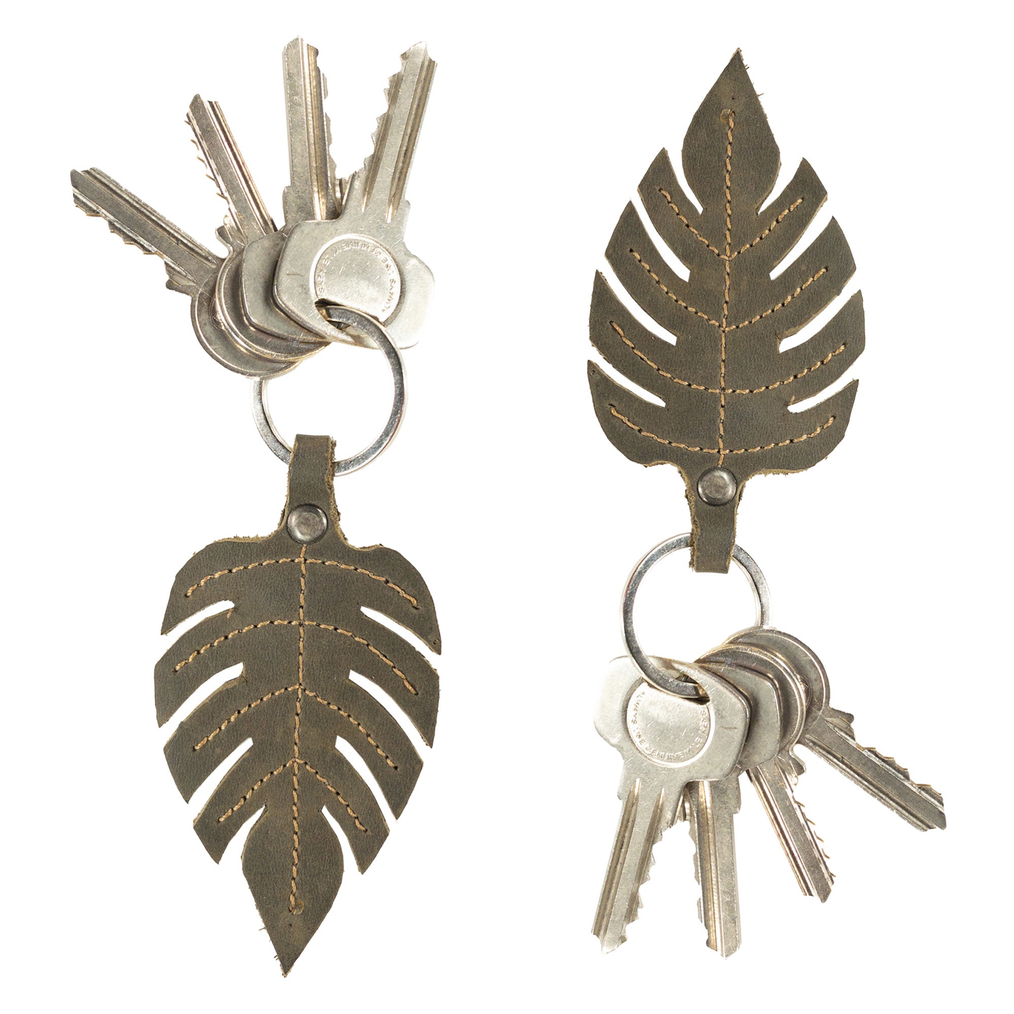 Compound Leaves Keychain - Stockyard X 'The Leather Store'