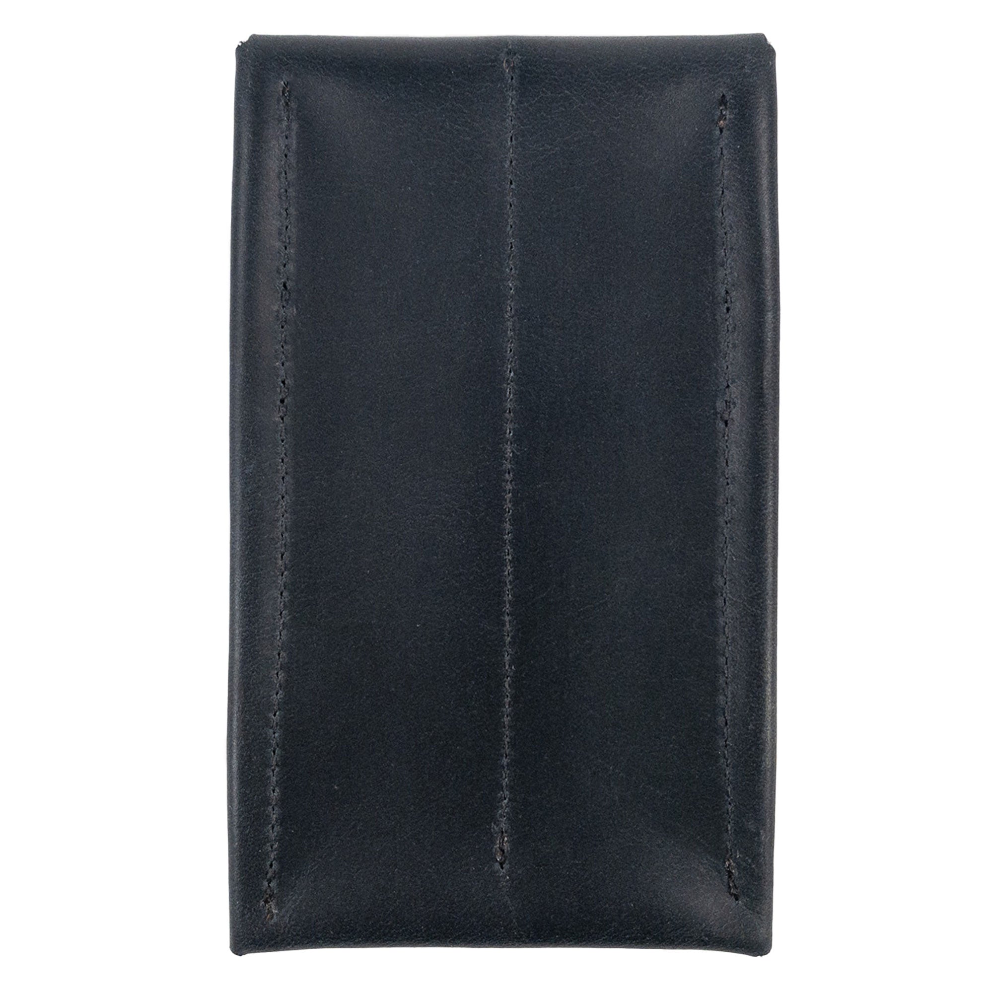 The interior view of the Leather Worx Double Pen Case showing its carefully crafted design, composed of Full Grain Leather. This product highlights StockyardX's ethos of Small Batch Production with artisans doing Hand Cut and Hand Sewn work, finished with a Fire Branded touch, and made in La Antigua Guatemala.