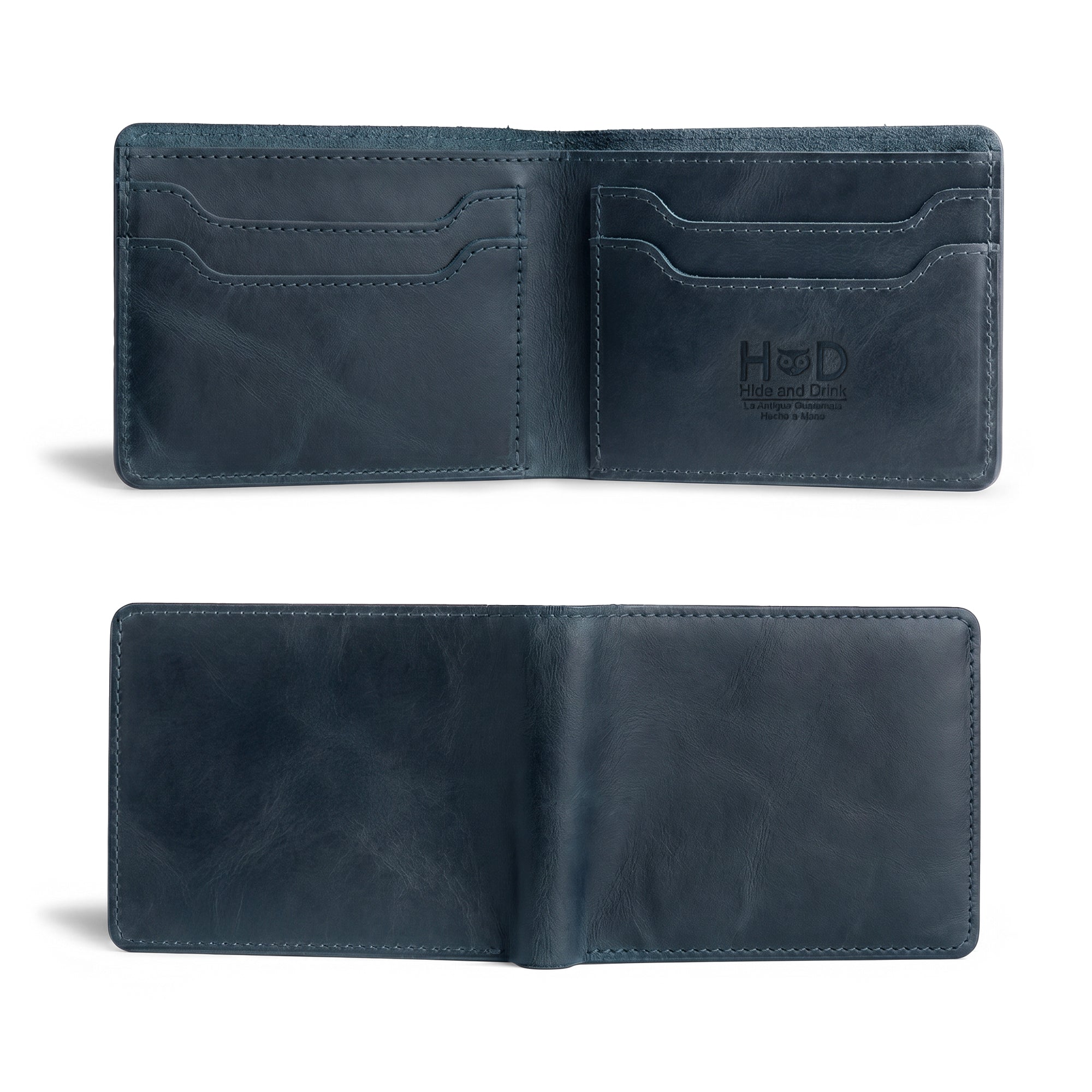 Dark brown Classic Wallet by Hide & Drink featuring its tailored design. This Classic Bifold Wallet is crafted from Full Grain Leather, providing an exceptional storage case for identification. Ideal for travel, it exemplifies artisan craftsmanship through small batch production, hand cut and sewn in La Antigua Guatemala & Oaxaca Mexico.