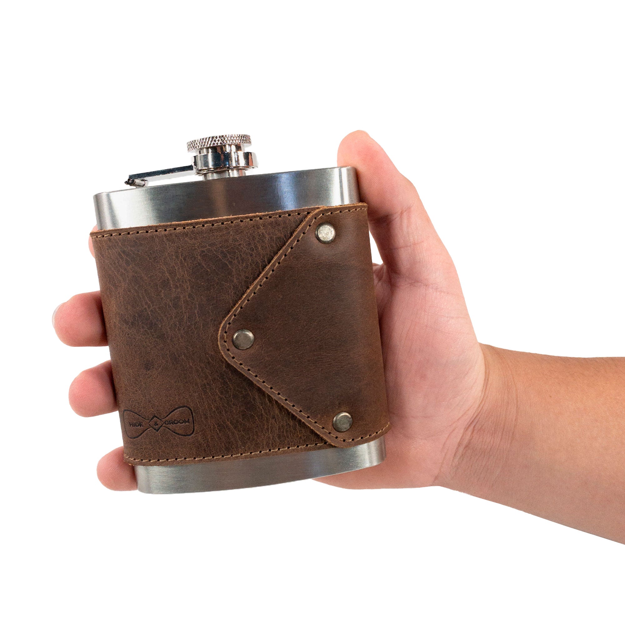 Liquor Flask Sleeve for Men - Stockyard X 'The Leather Store'