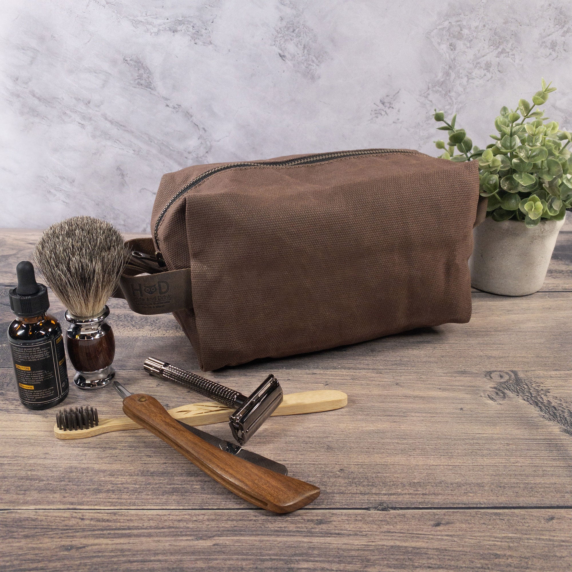 Square Dopp Kit Utility Bag - Stockyard X 'The Leather Store'