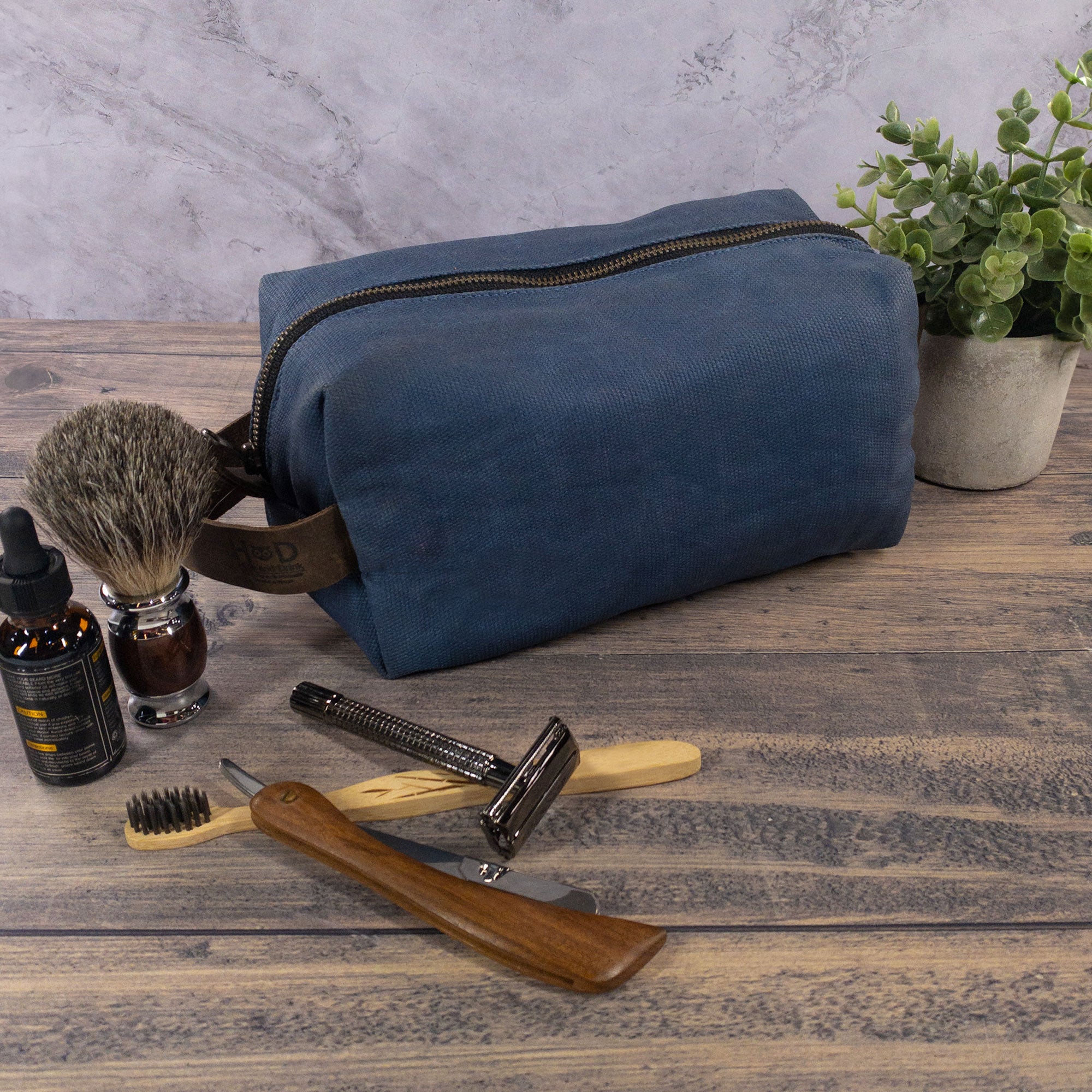 Square Dopp Kit Utility Bag - Stockyard X 'The Leather Store'