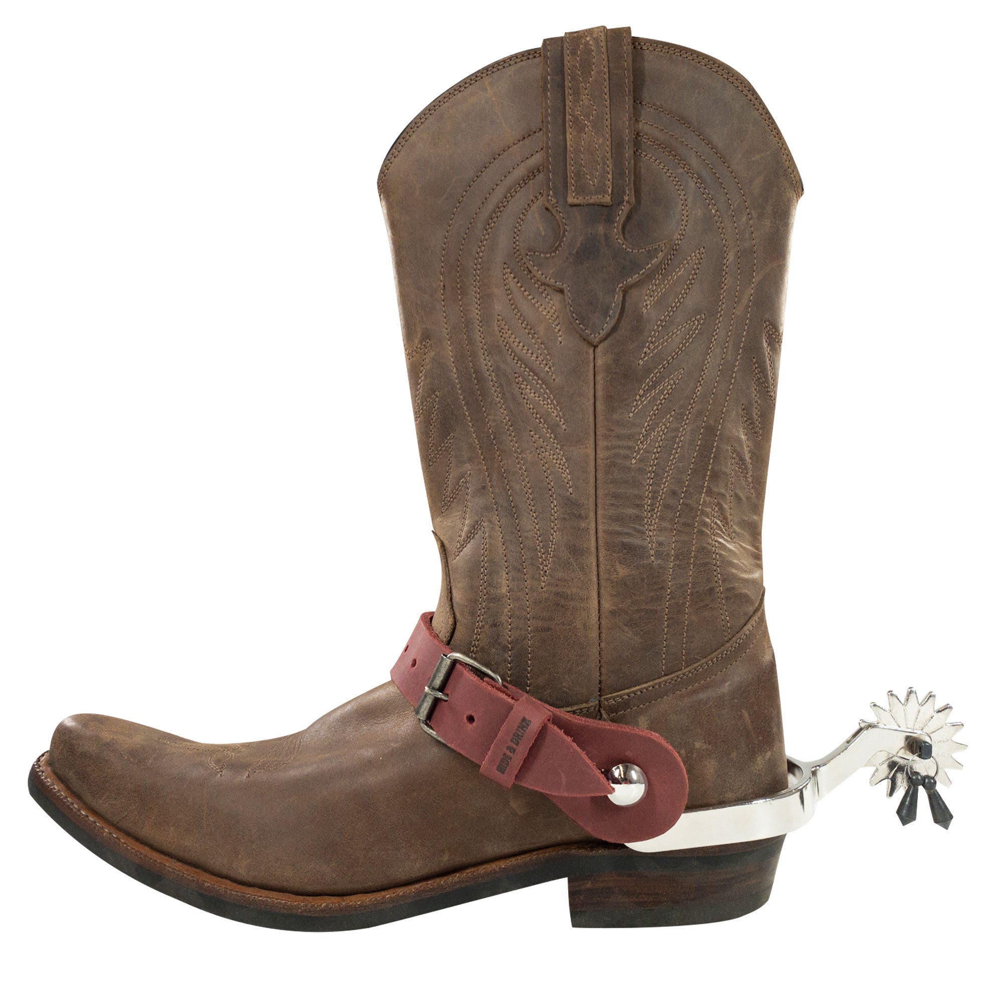 Hide & Drink's Ply Spur Straps (2 Pieces) - Pair of practical Single Spur Straps designed for Cowboy footwear for both Men and Women. Made from durable Full Grain Leather, these artisan straps are ready for your next Rodeo adventure.