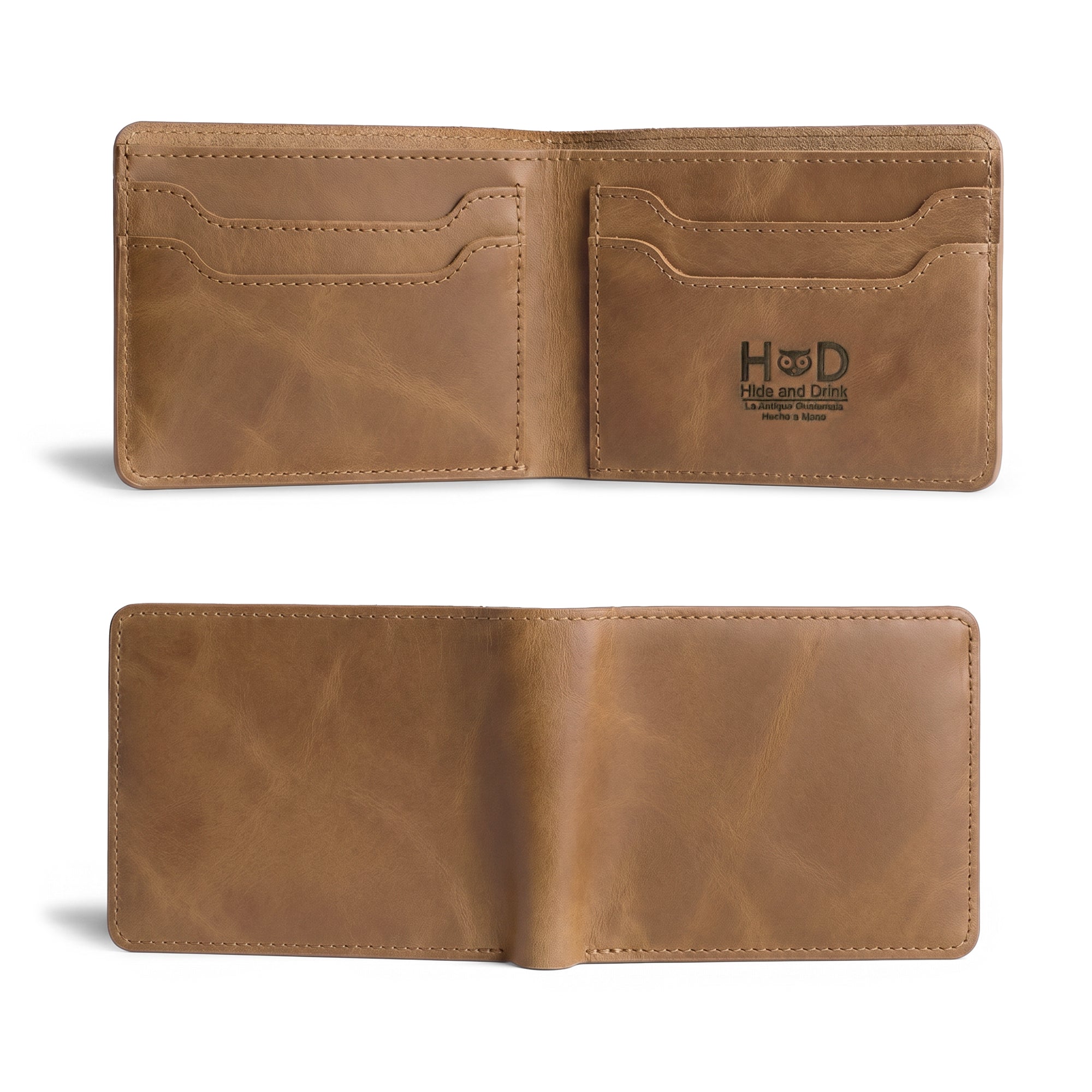 Classic Wallet in dark brown finish by Hide & Drink, showing a sleek exterior design. This Classic Bifold Wallet is crafted from Full Grain Leather and acts as a practical storage case for identification. An essential travel accessory, it is handmade through artisan small batch production techniques, hand cut and sewn in La Antigua Guatemala & Oaxaca Mexico.