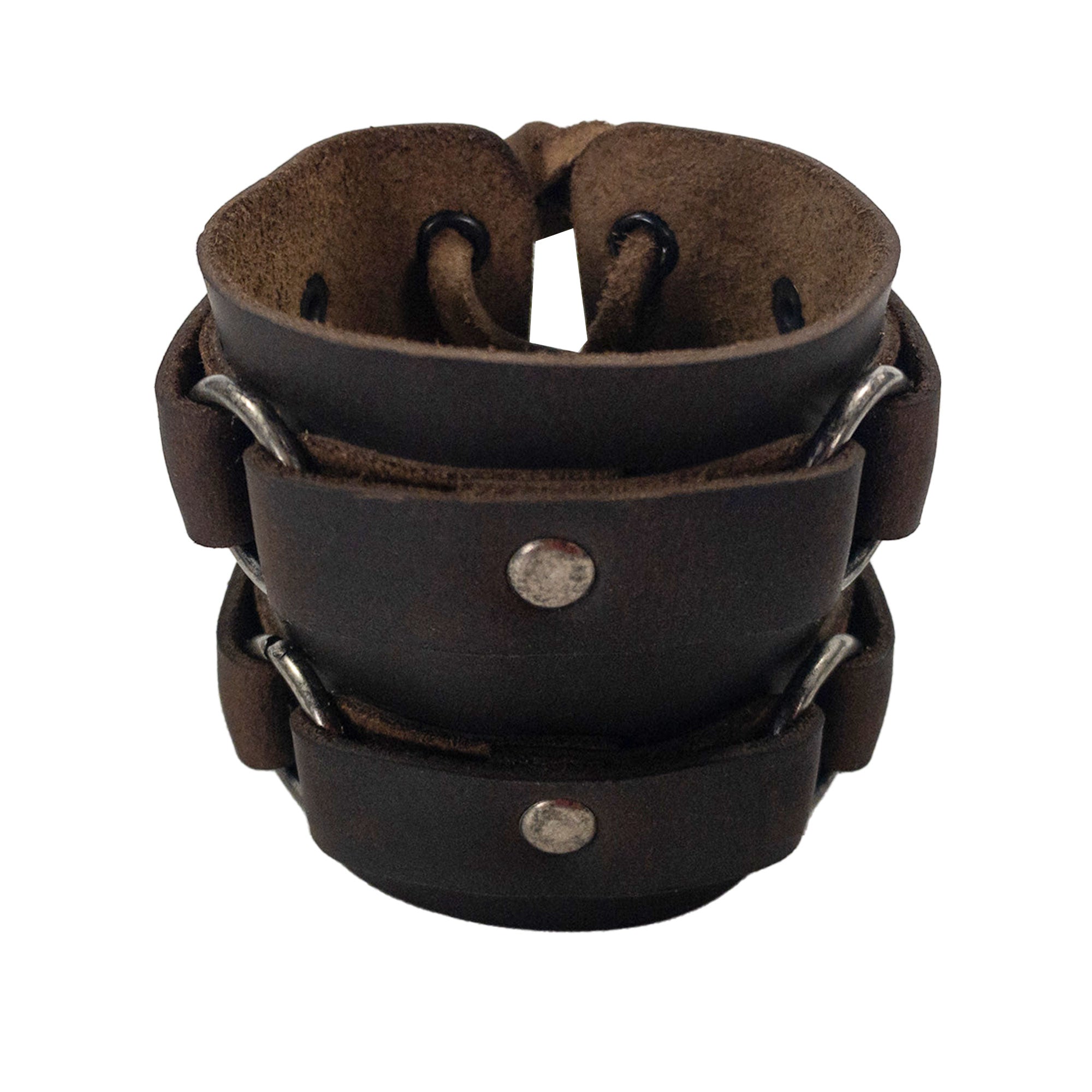 Adjustable 4 Ring Cuff - Stockyard X 'The Leather Store'