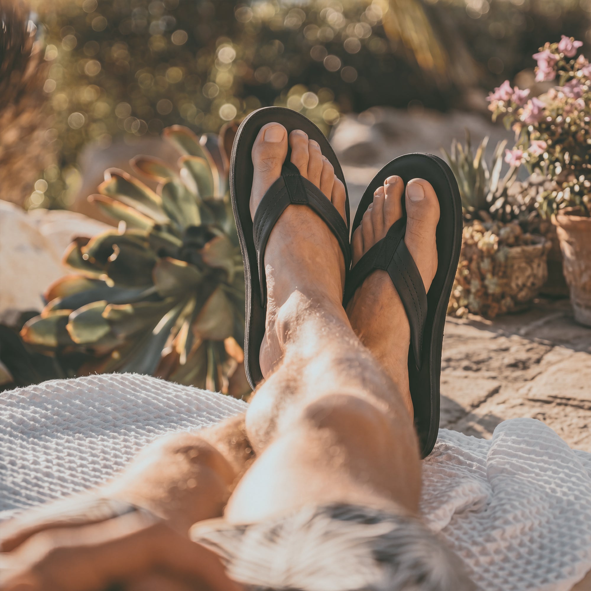 The South Shore Padded Leather Flip Flop