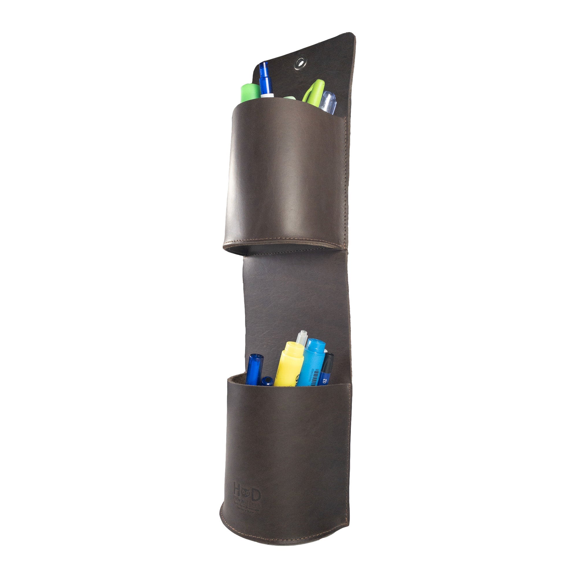 Double Pouch Wall Holder - Stockyard X 'The Leather Store'
