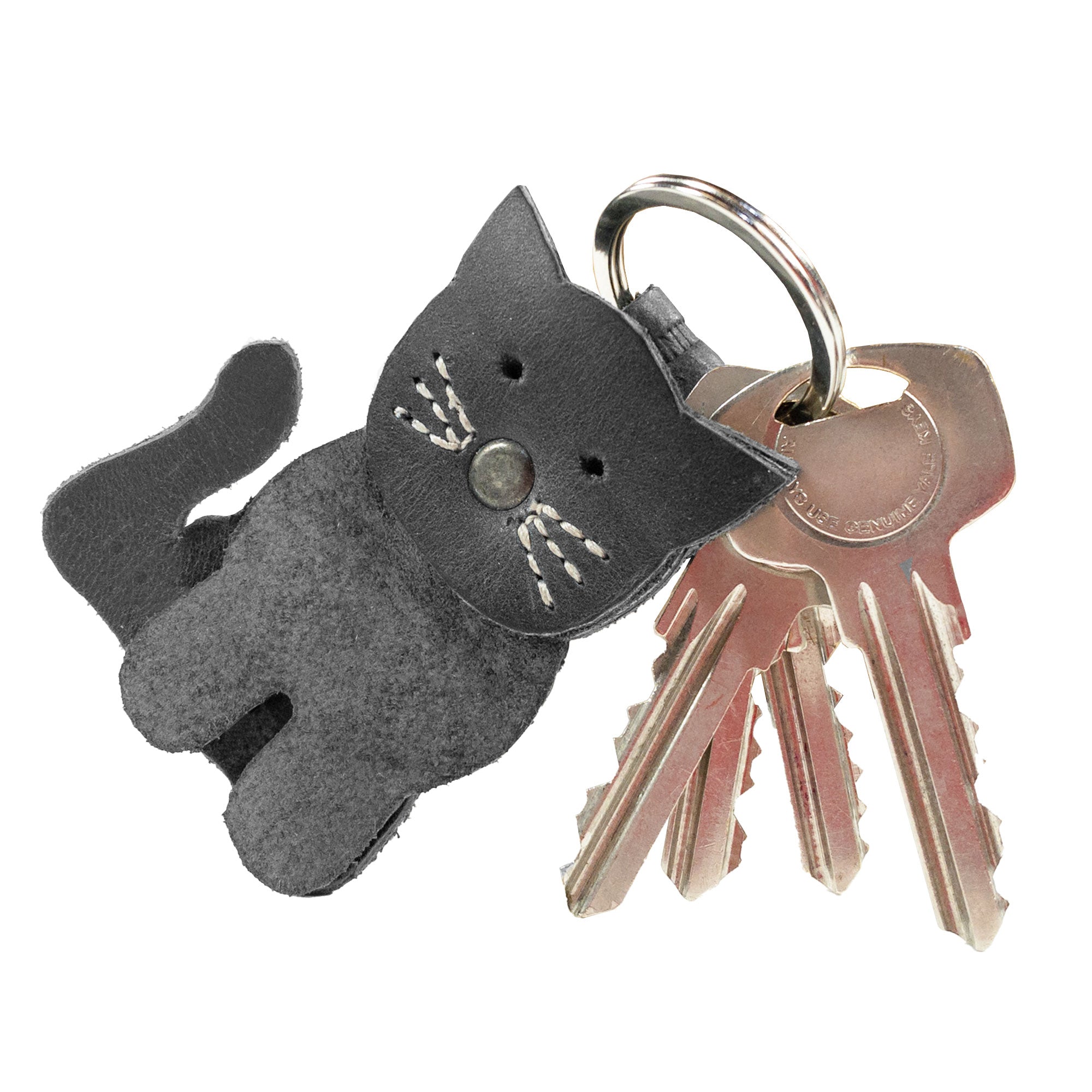 Stacked Cat Keychain - Stockyard X 'The Leather Store'