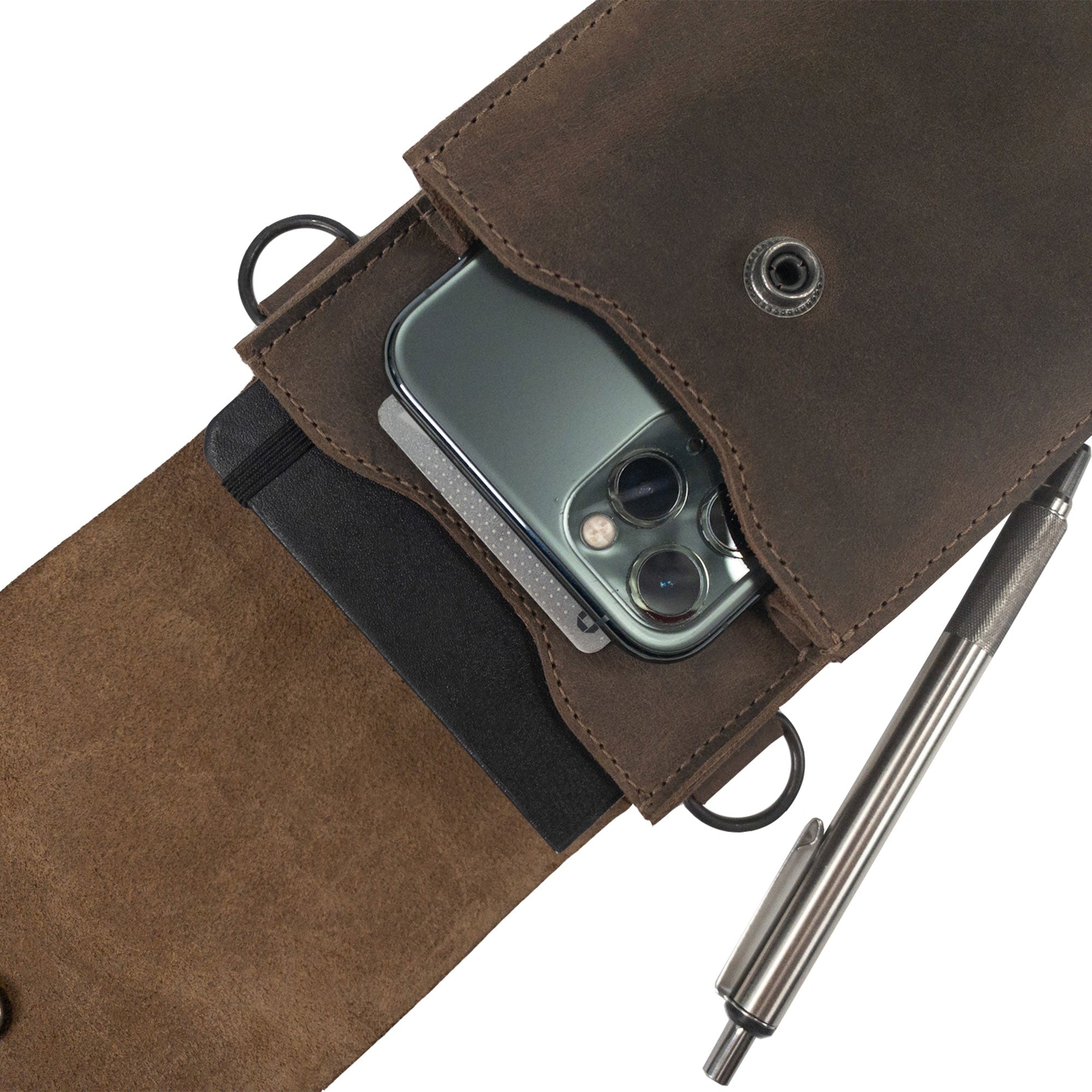 Double Pouch Bag for Cellphone - Stockyard X 'The Leather Store'