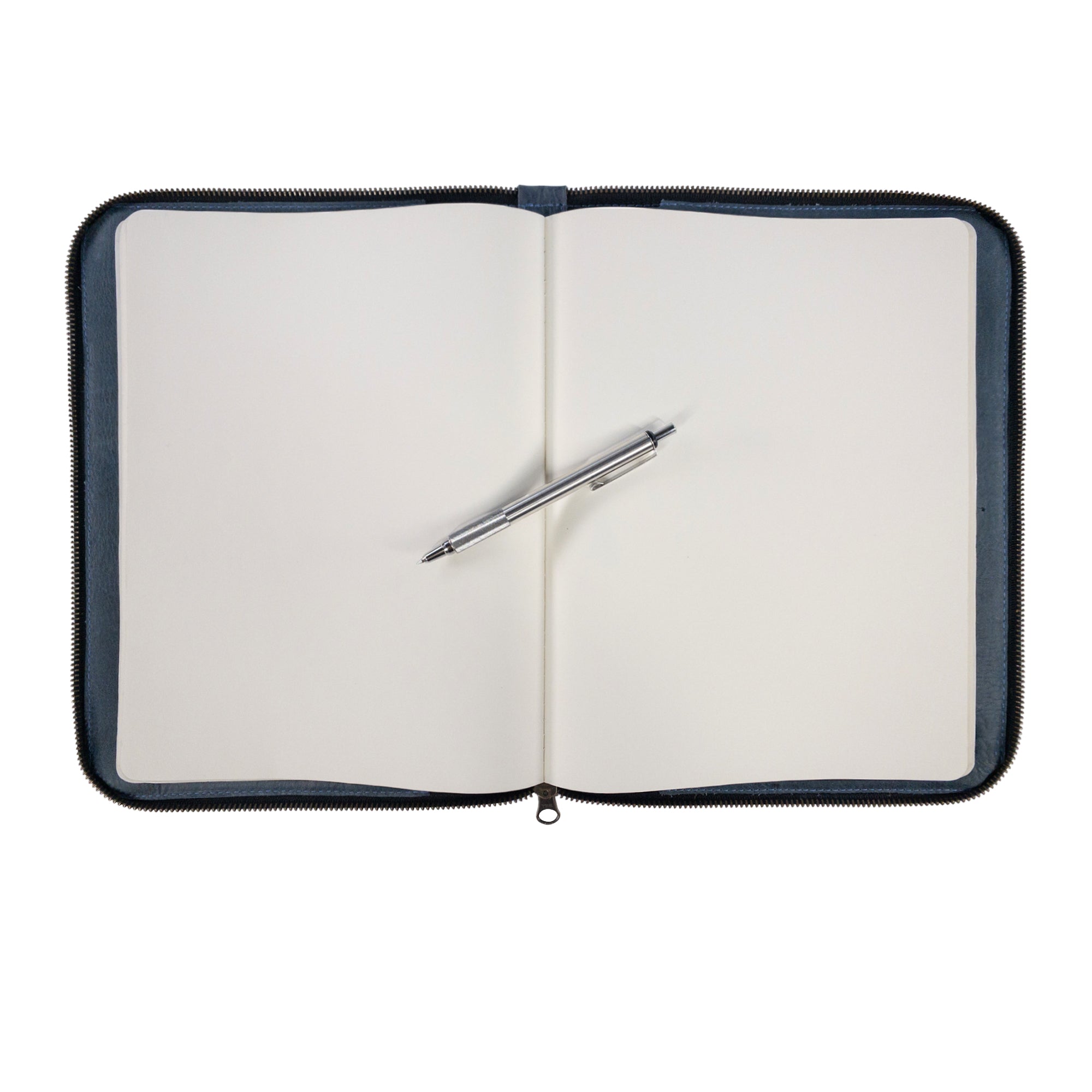 Close-up view of Hide & Drink Zippered Journal Cover for Moleskine (Notebook NOT Included), highlighting the durable leather texture and craftsmanship.