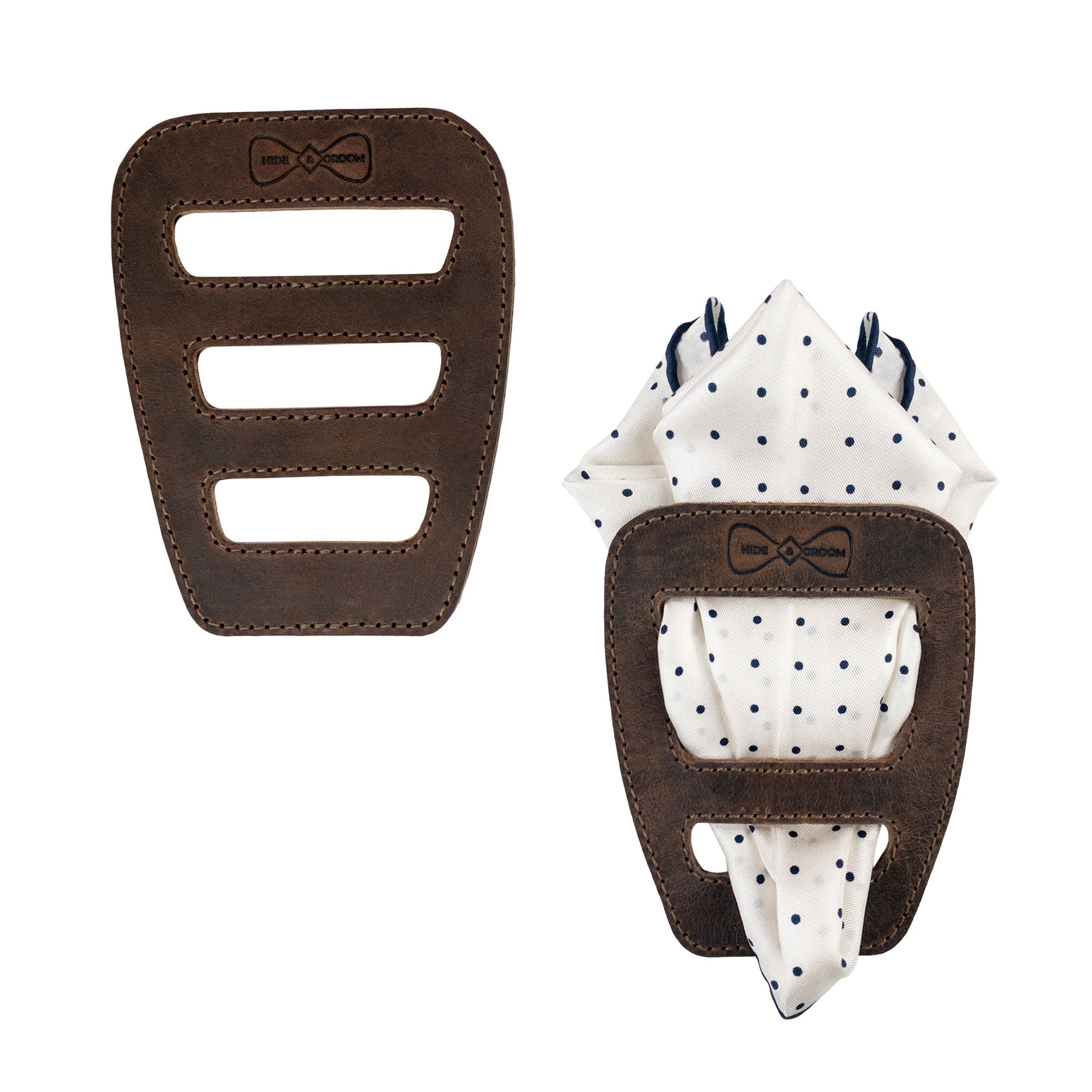 Set of 2 Square Pocket Holders - Stockyard X 'The Leather Store'