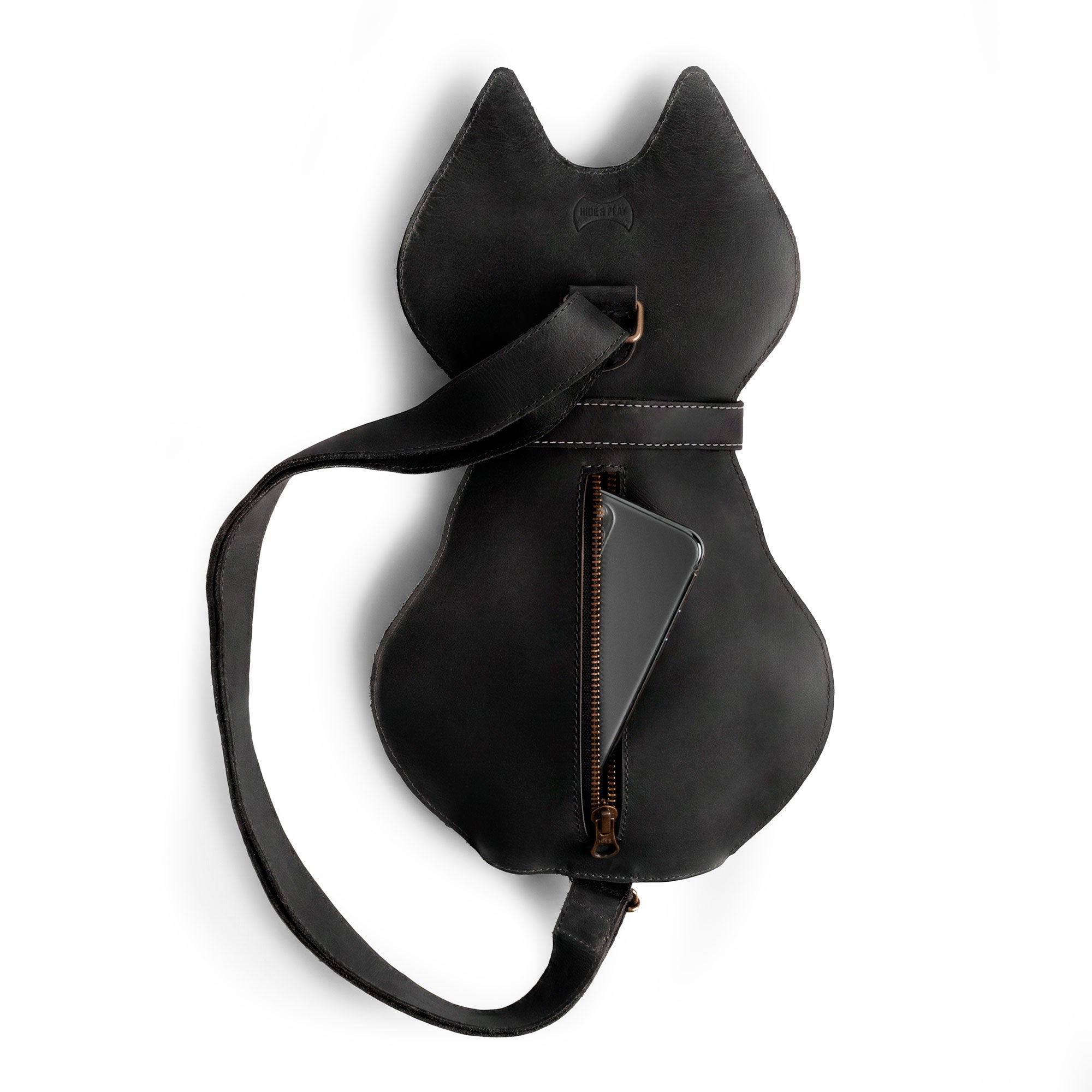 Leather Kitty Crossbody
