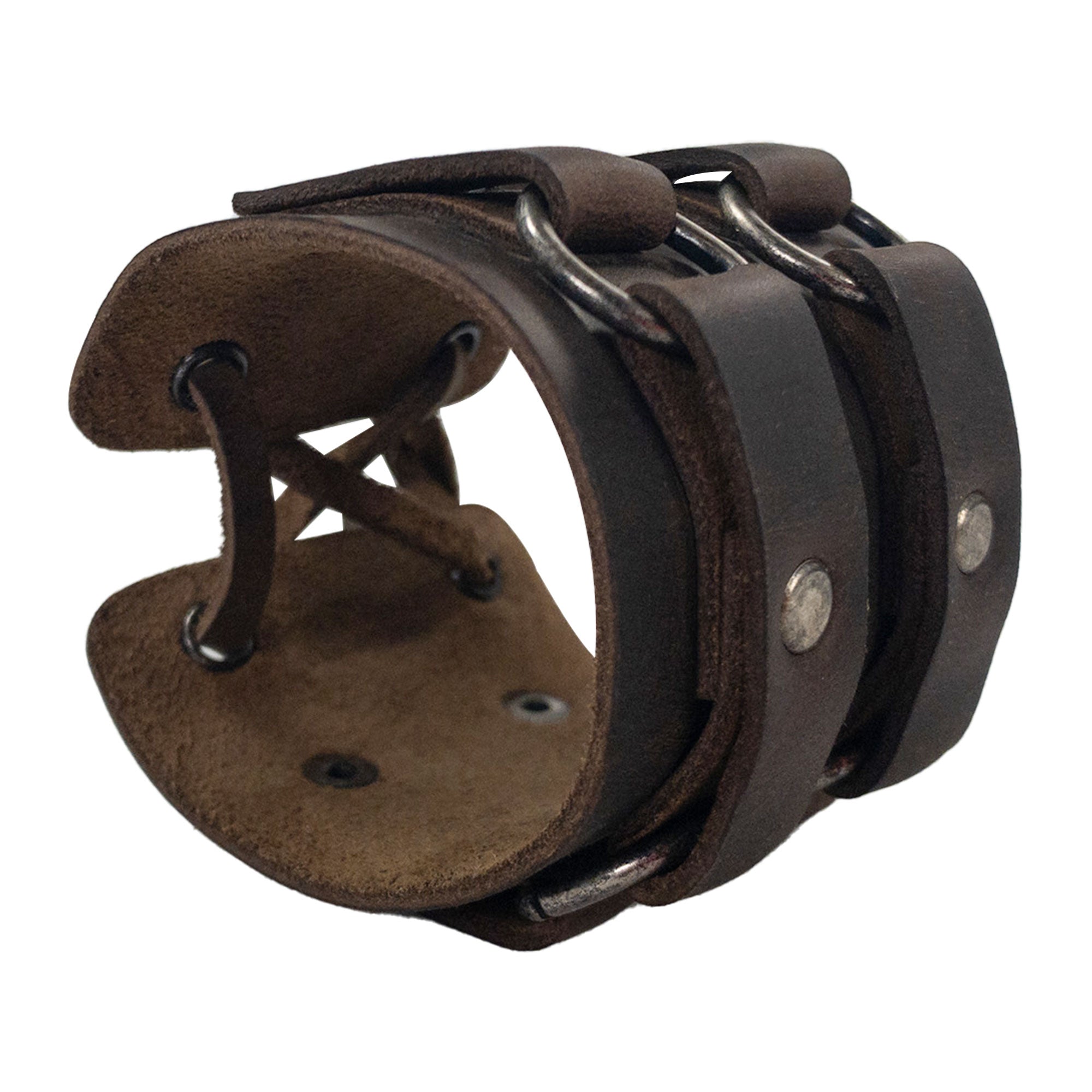 Adjustable 4 Ring Cuff - Stockyard X 'The Leather Store'