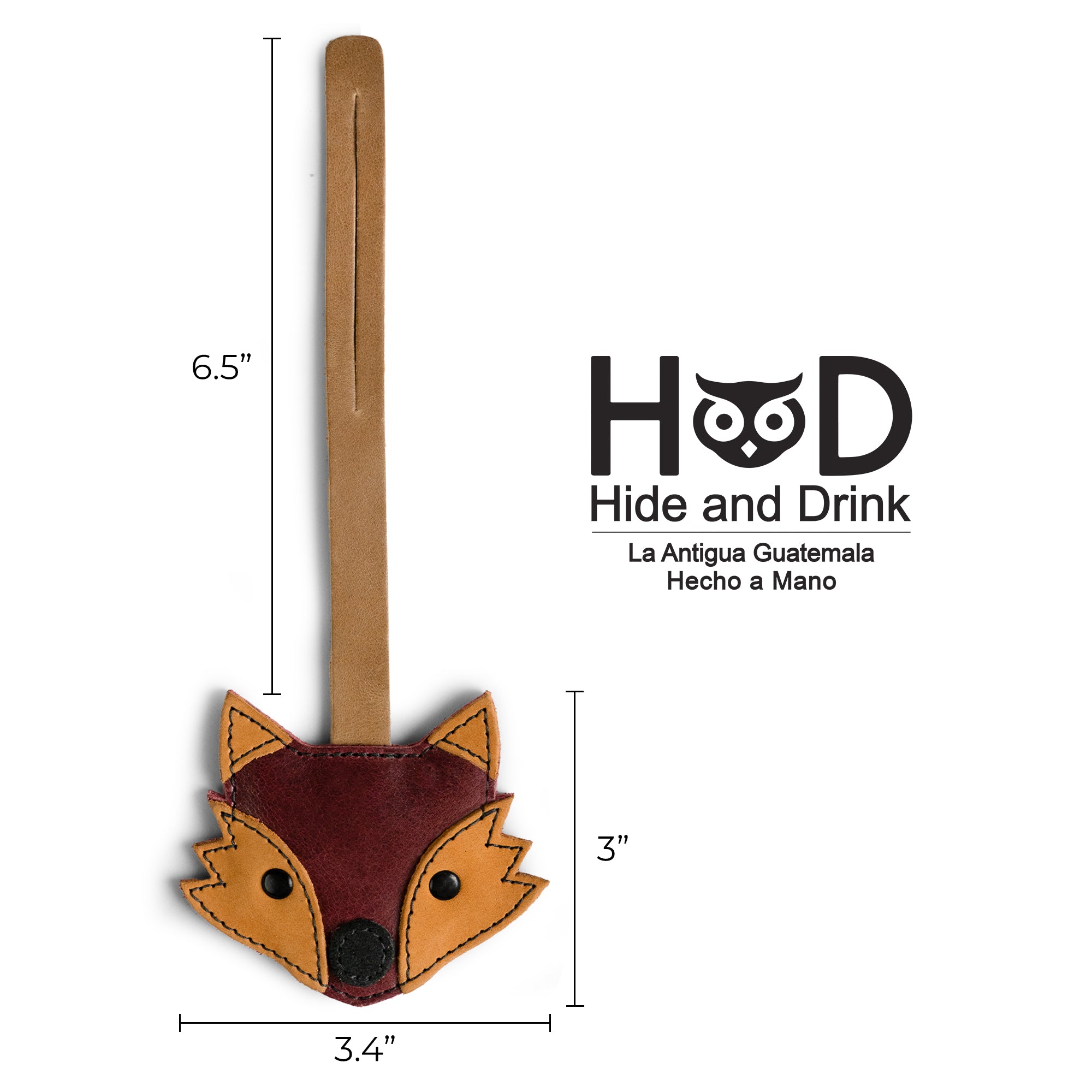 Hide & Drink Bag Charms illustrating dimensions for a charming ladybug design. This charm for handbags is perfect as a purse charm for tote & backpacks, crafted from high-quality full grain leather. Reflecting StockyardX's dedication to small batch production, each item showcases hand cut and hand sewn craftsmanship, enhanced by fire branding, handmade in La Antigua Guatemala & Oaxaca Mexico.