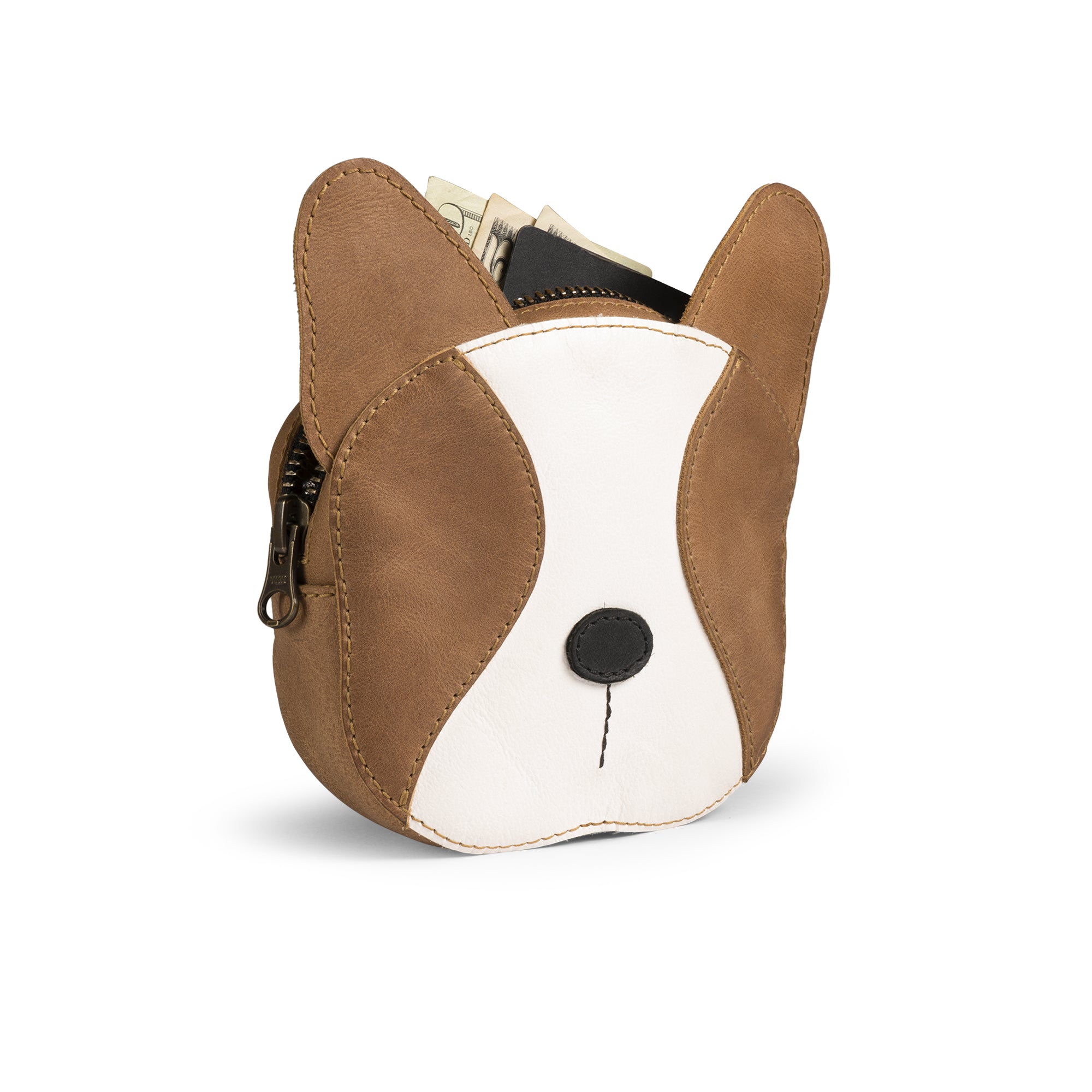 Leather French Bulldog Wallet