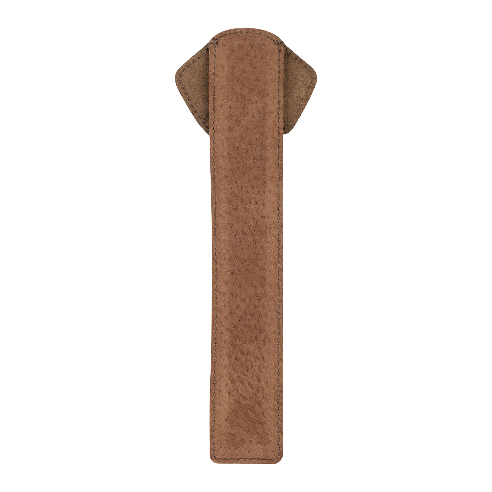 Back view of the Taco Dog Dog Bookmark, showcasing its exquisite craftsmanship and design. Made from full grain leather, this cute and functional page marker is perfect for anyone who loves reading and dogs, thoughtfully handcrafted in La Antigua Guatemala with a commitment to quality.