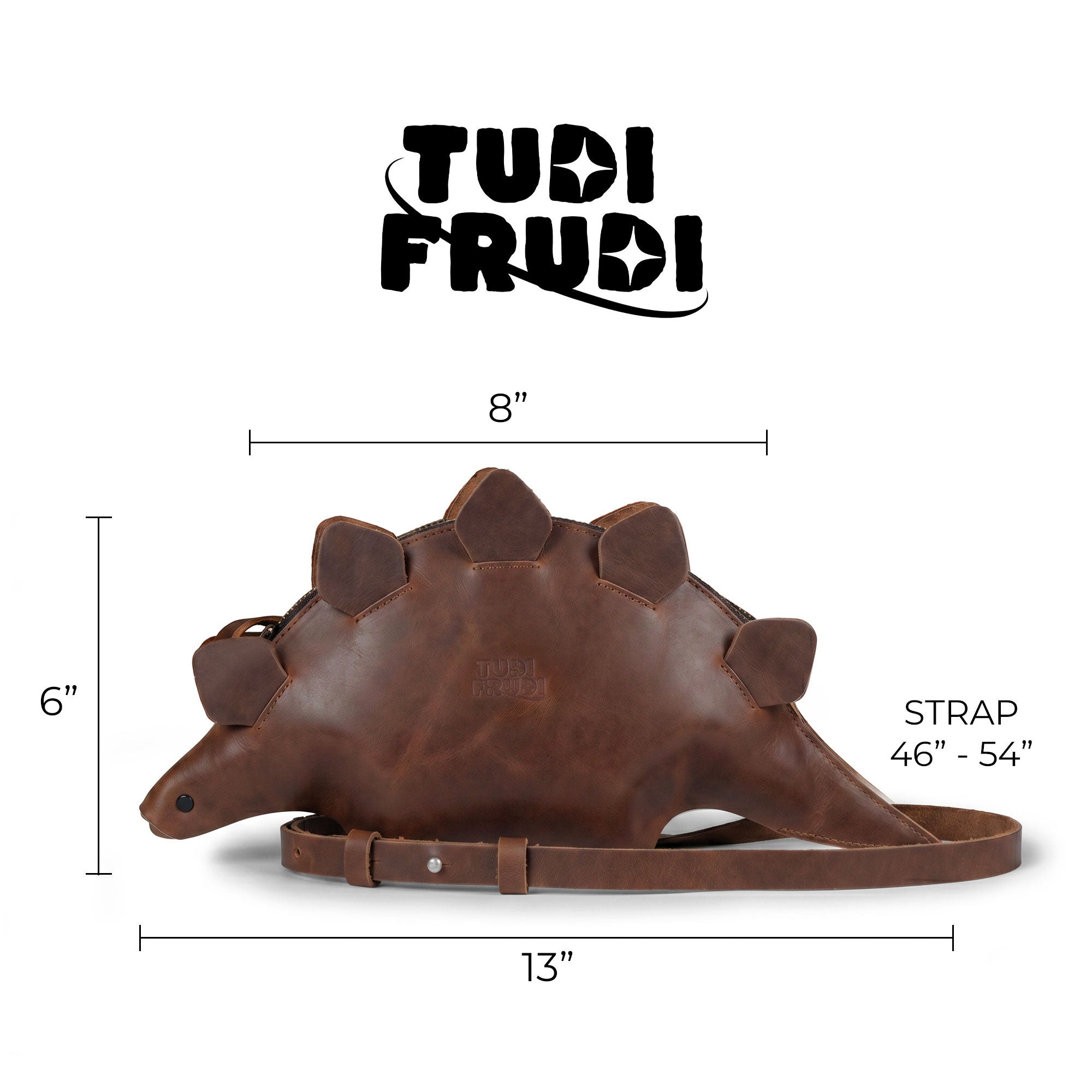Leather Dinosaur Stegosaurus Shoulder Bag