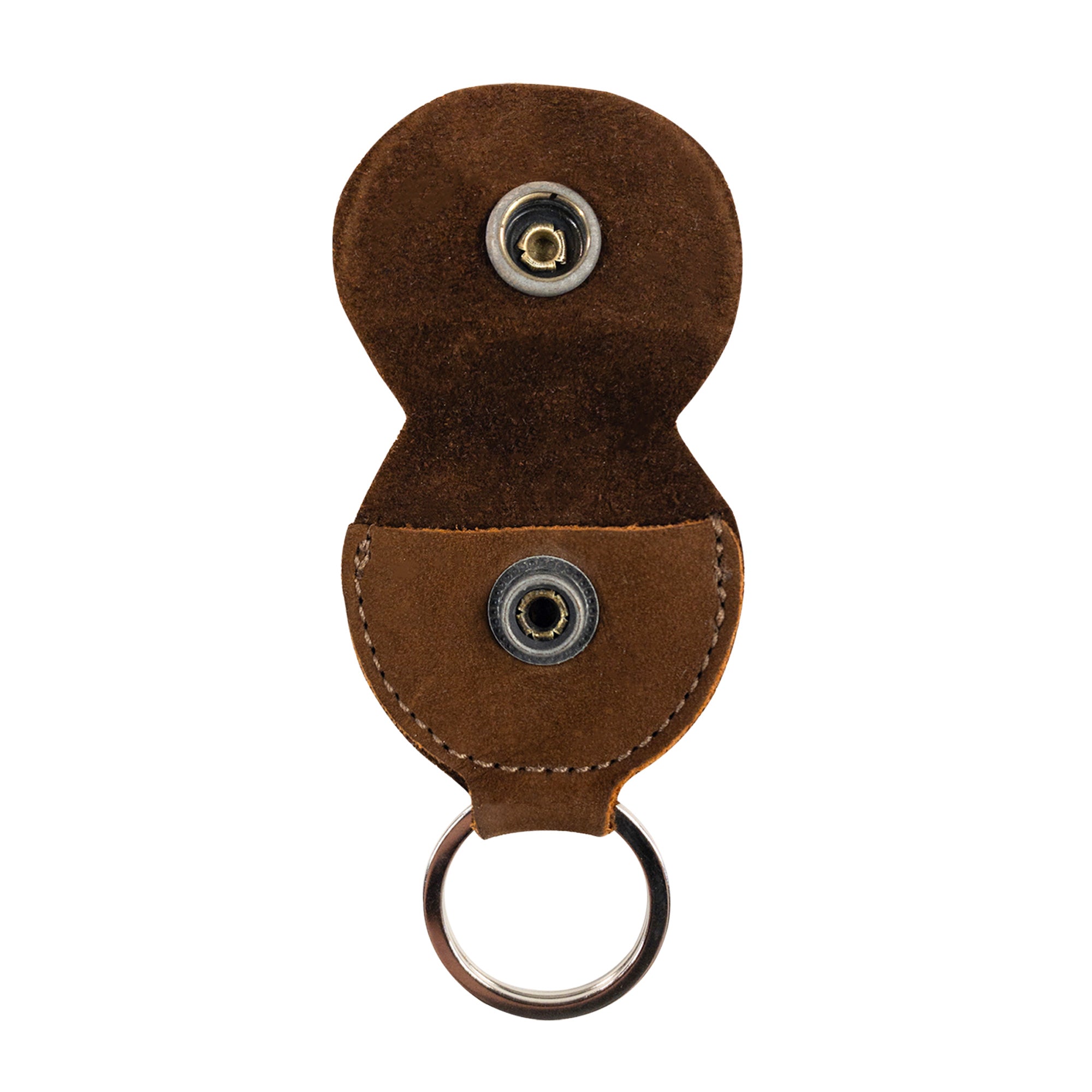 The Key Chain & Guitar Pick Holder by Hide & Drink, an elegant Guitar Pick Holder with Ring, showcasing a practical design for keys and picks. Made from durable Full Grain Leather, this keychain is a product of small batch production, highlighting hand cut and hand sewn craftsmanship, artisan touches, and fire branded quality, handmade in La Antigua Guatemala & Oaxaca Mexico.