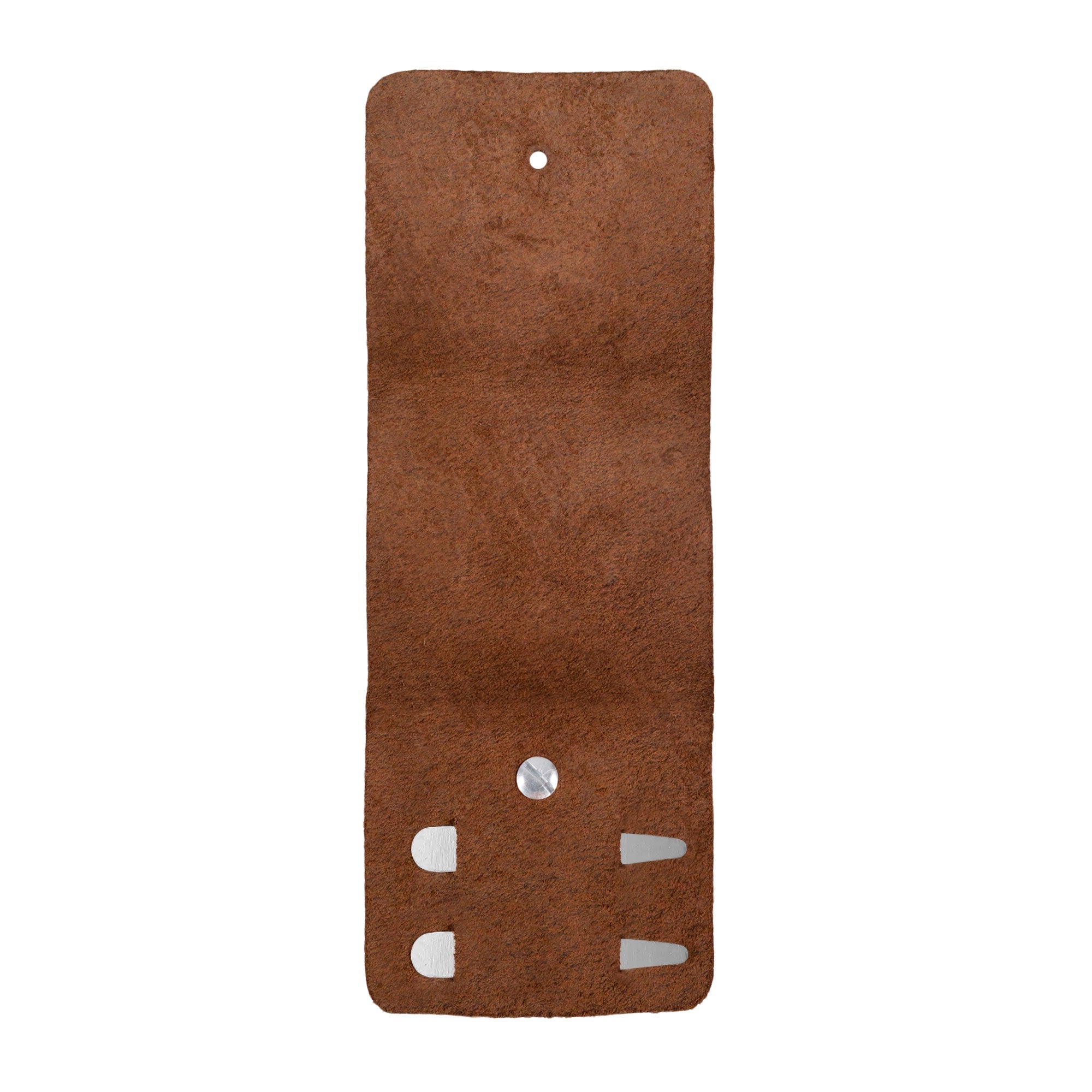 Collar Stays Organizer by Hide & Groom featuring the interior view of a rustic collar stays case, made of high-quality full grain leather. Ideal for groomsmen and best man, this handmade accessory showcases artisan craftsmanship from La Antigua Guatemala.