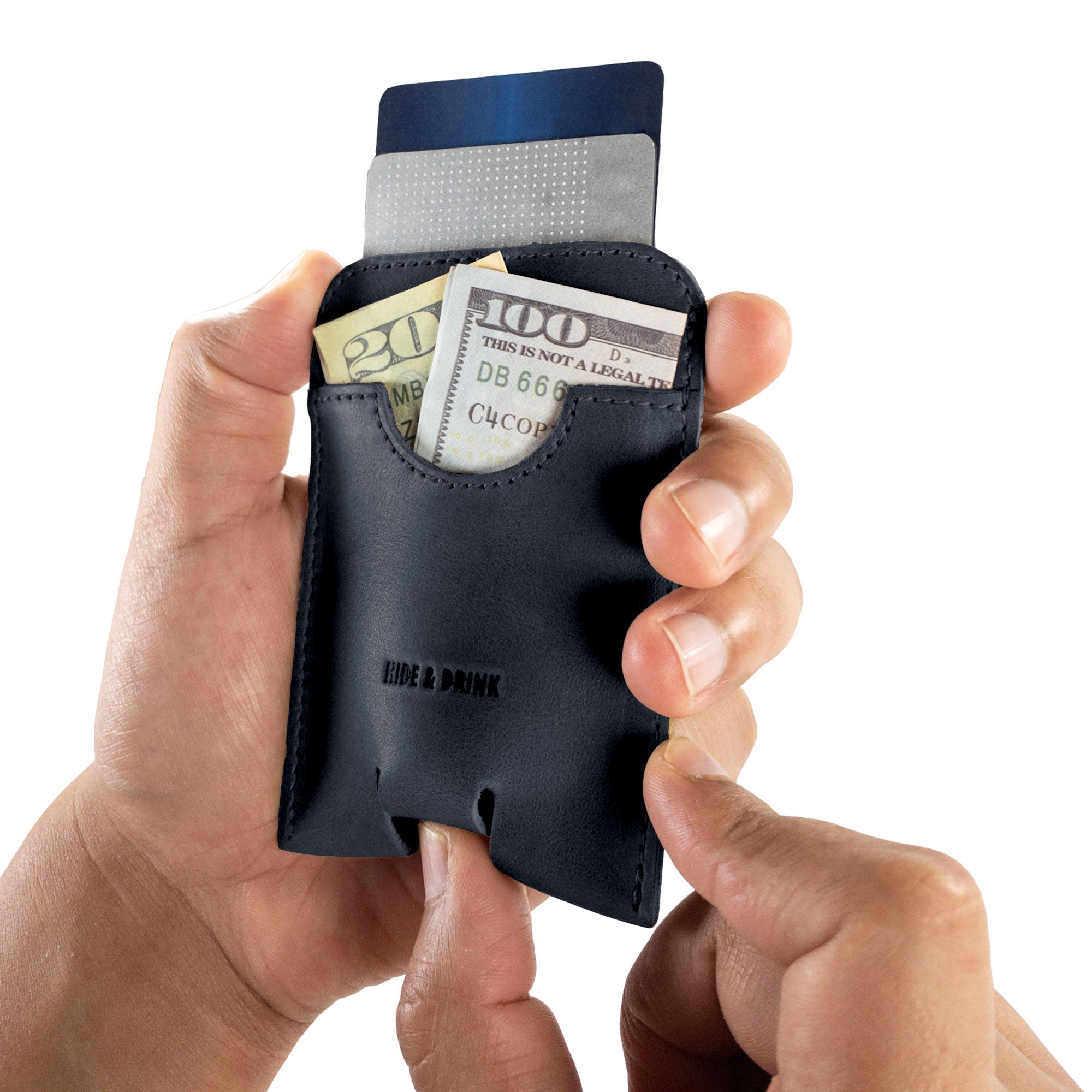 Push Card Holder - Stockyard X 'The Leather Store'