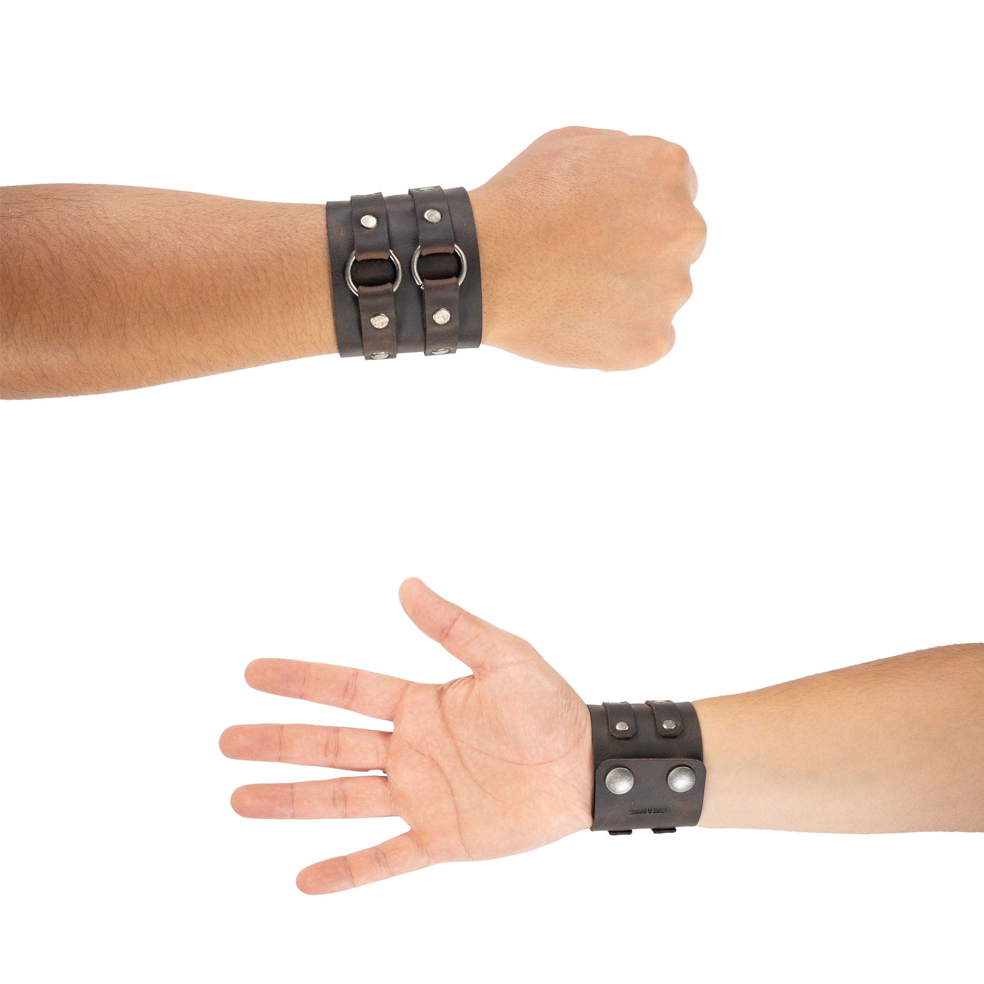 Rustic 2 Ring Cuff - Stockyard X 'The Leather Store'