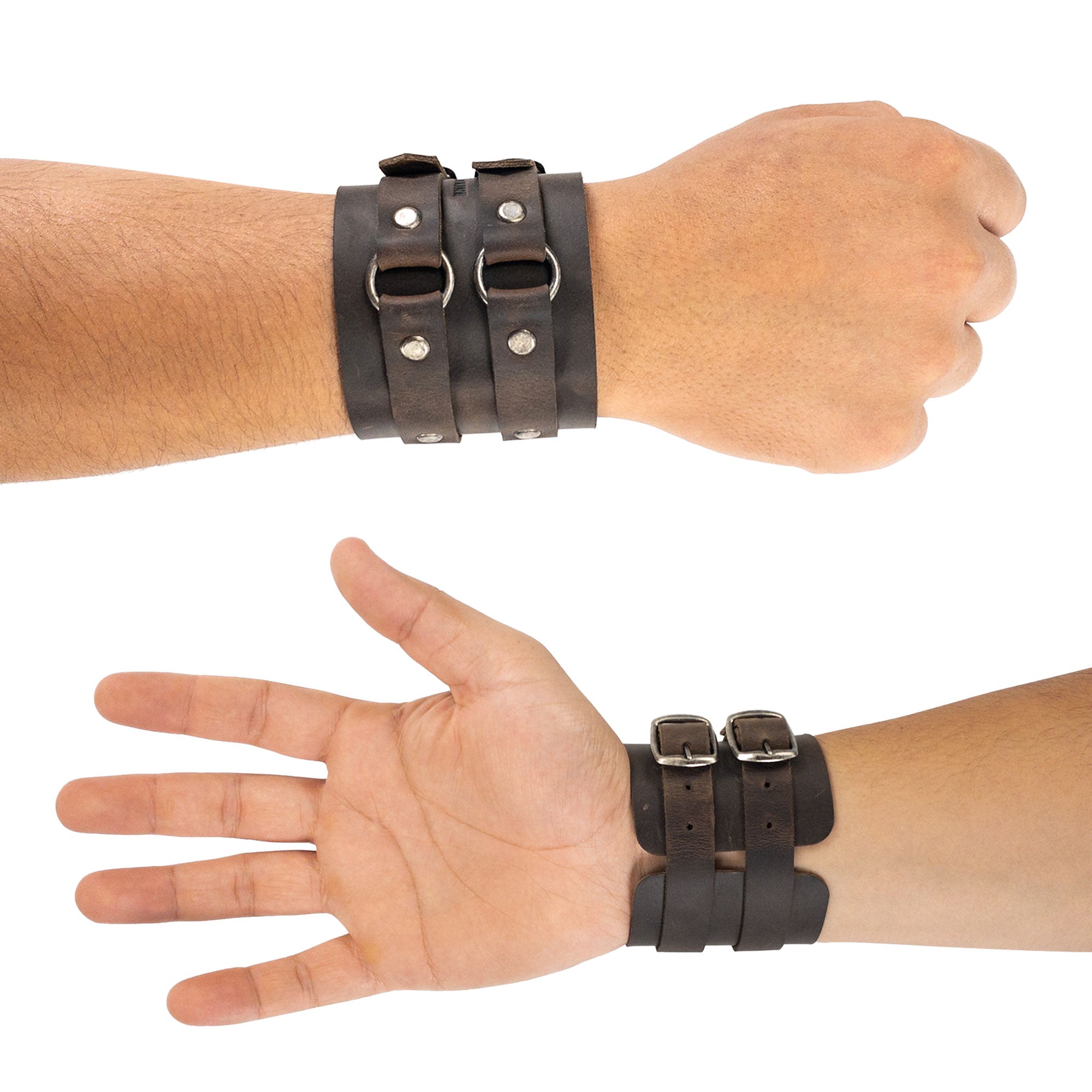 Adjustable 2 Ring Cuff - Stockyard X 'The Leather Store'