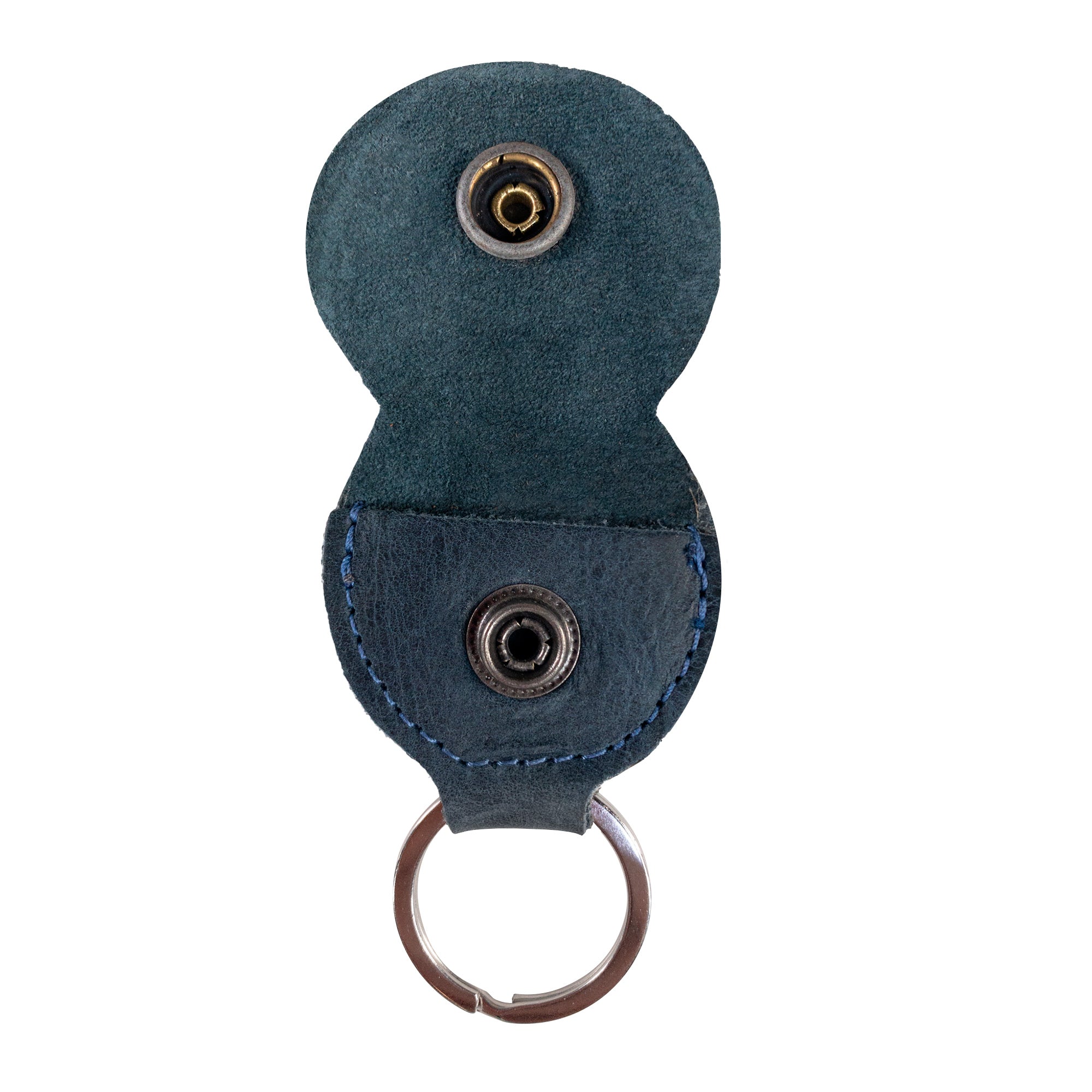 Layout of the Key Chain & Guitar Pick Holder by Hide & Drink, featuring various angles of the Guitar Pick Holder with Ring. This key organizer is designed for guitar players and made from Full Grain Leather, through small batch production, emphasizing hand cut and hand sewn quality, artisan details, and fire branding, handmade in La Antigua Guatemala & Oaxaca Mexico.