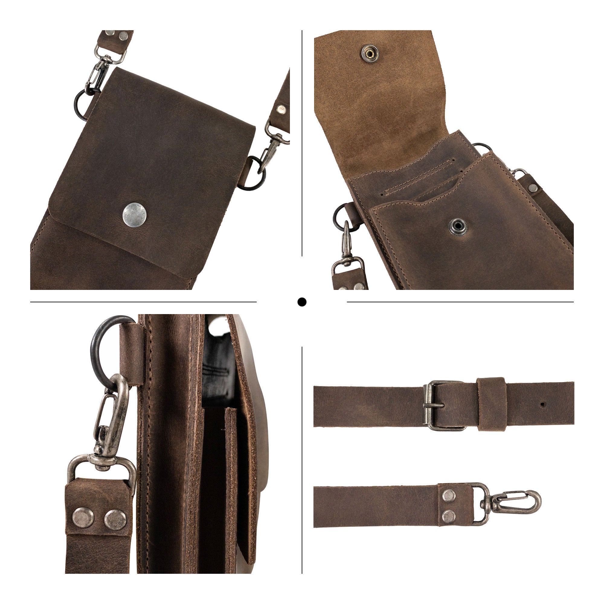 Double Pouch Bag for Cellphone - Stockyard X 'The Leather Store'
