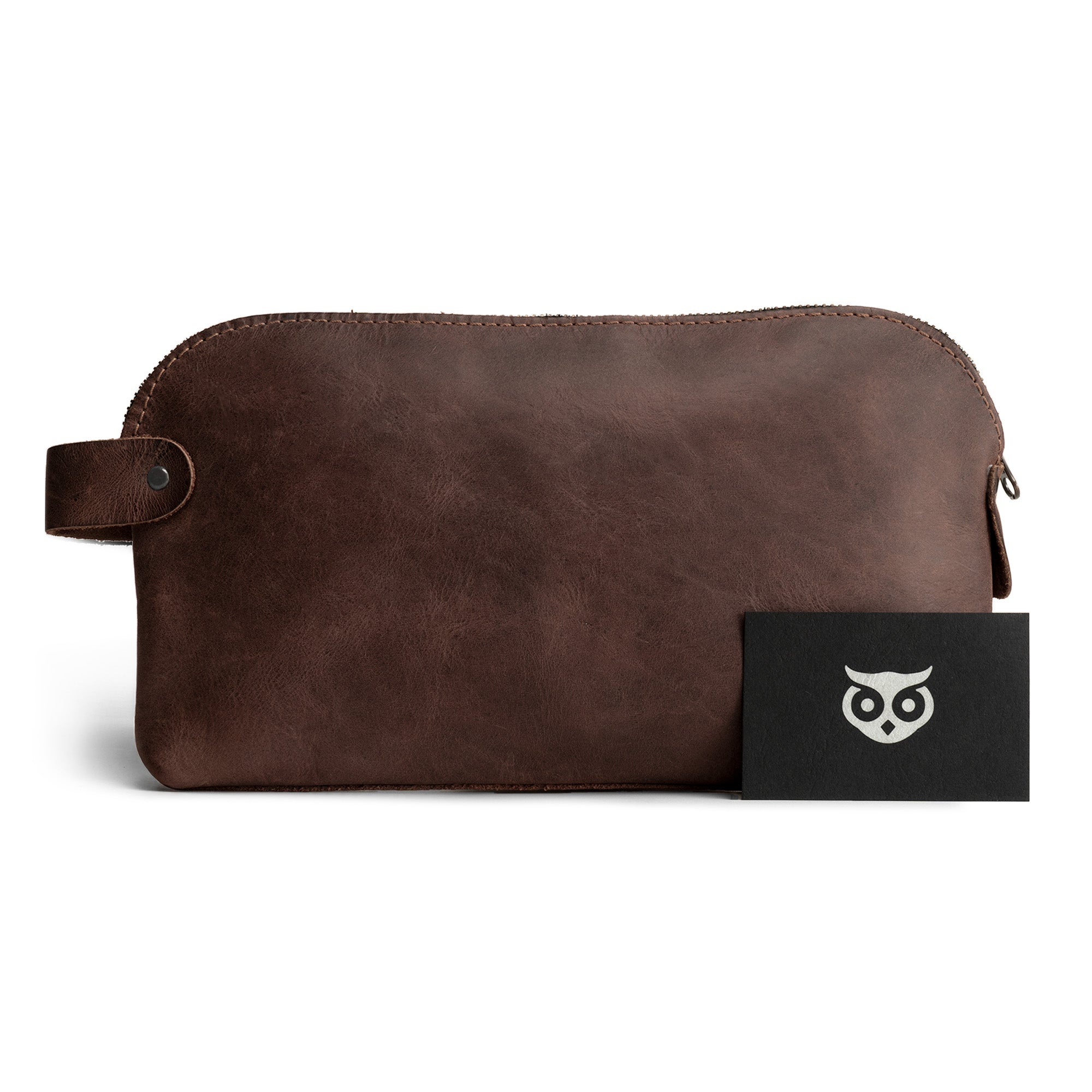 Dopp Kit Utility Bag by Hide & Drink demonstrating quality and functionality in a stylish design. This artisan Dopp Kit Utility Bag is perfect for cords & chargers and made from full grain leather with small batch production values, handcrafted in La Antigua Guatemala & Oaxaca Mexico.