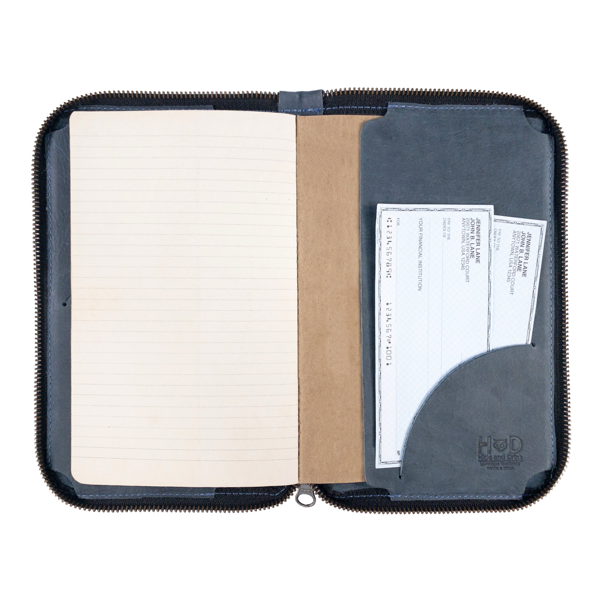 Stylish design of Hide & Drink Zippered Journal Cover for Moleskine (Notebook NOT Included) highlighting its functionality for on-the-go use.