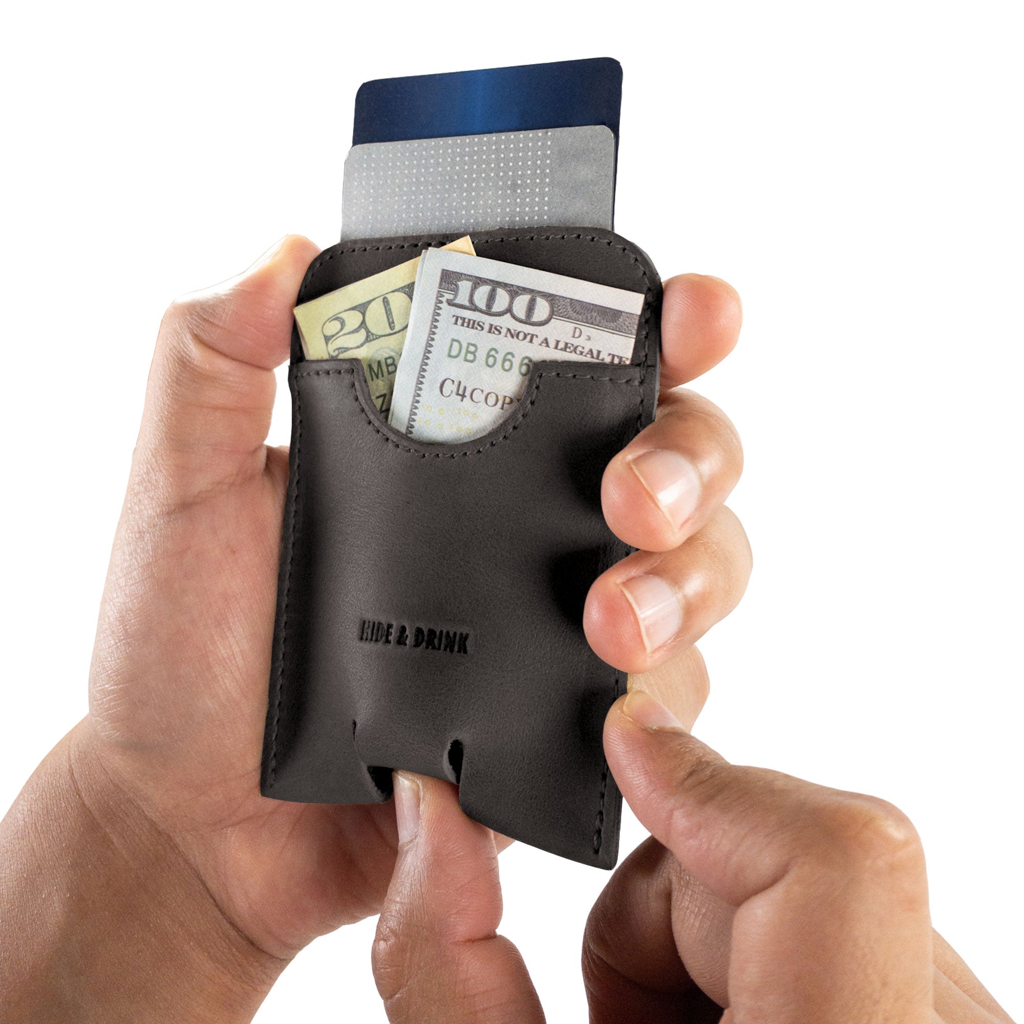 Push Card Holder - Stockyard X 'The Leather Store'