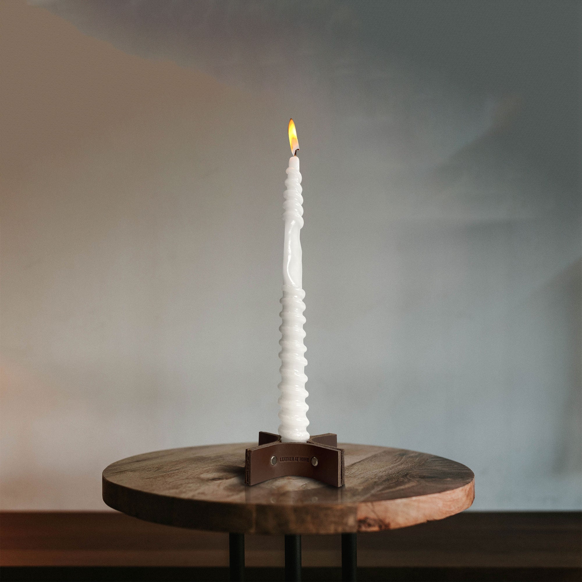 Minimalist Set of 3 Candel Base Holder - Stockyard X 'The Leather Store'
