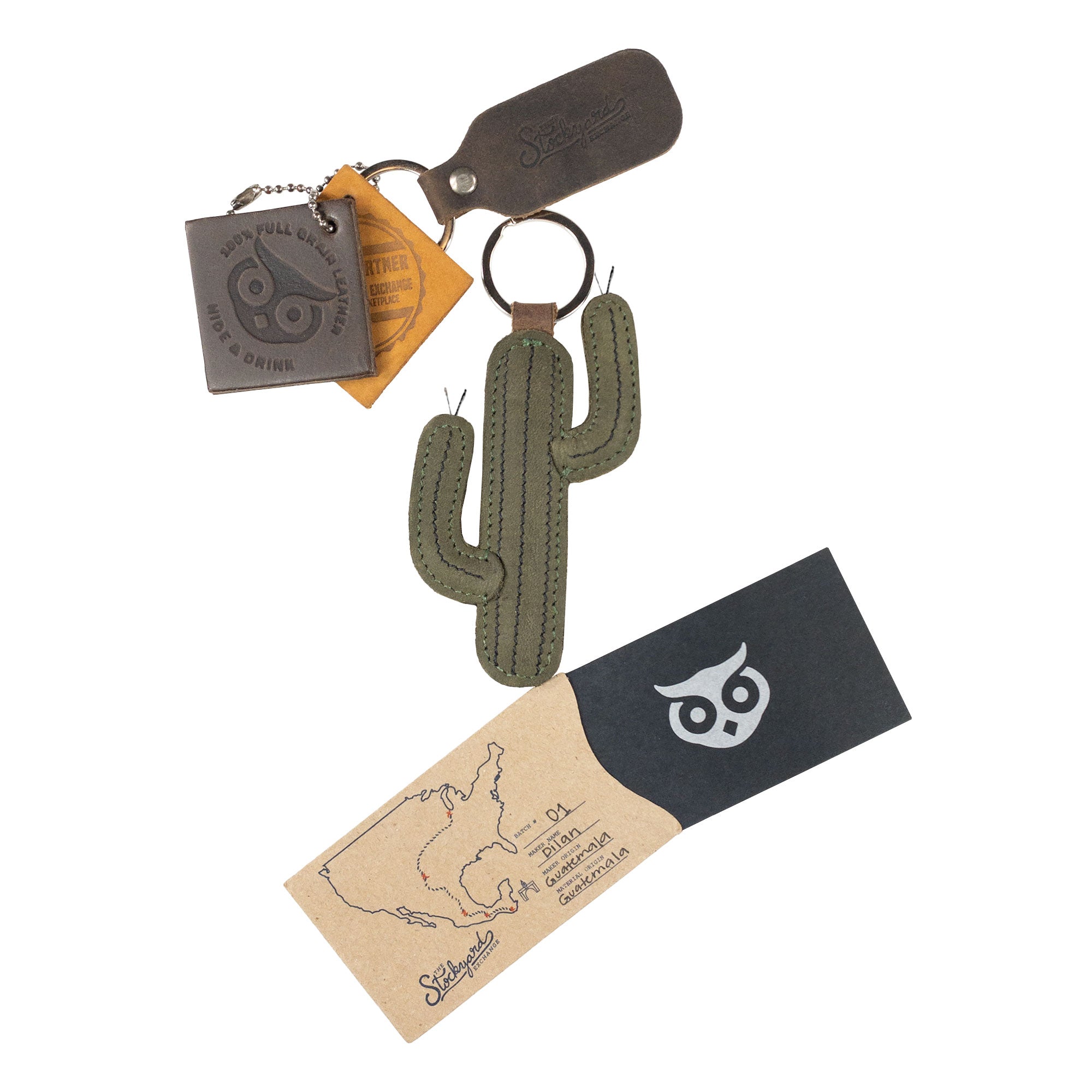 Cactus Keychain - Stockyard X 'The Leather Store'